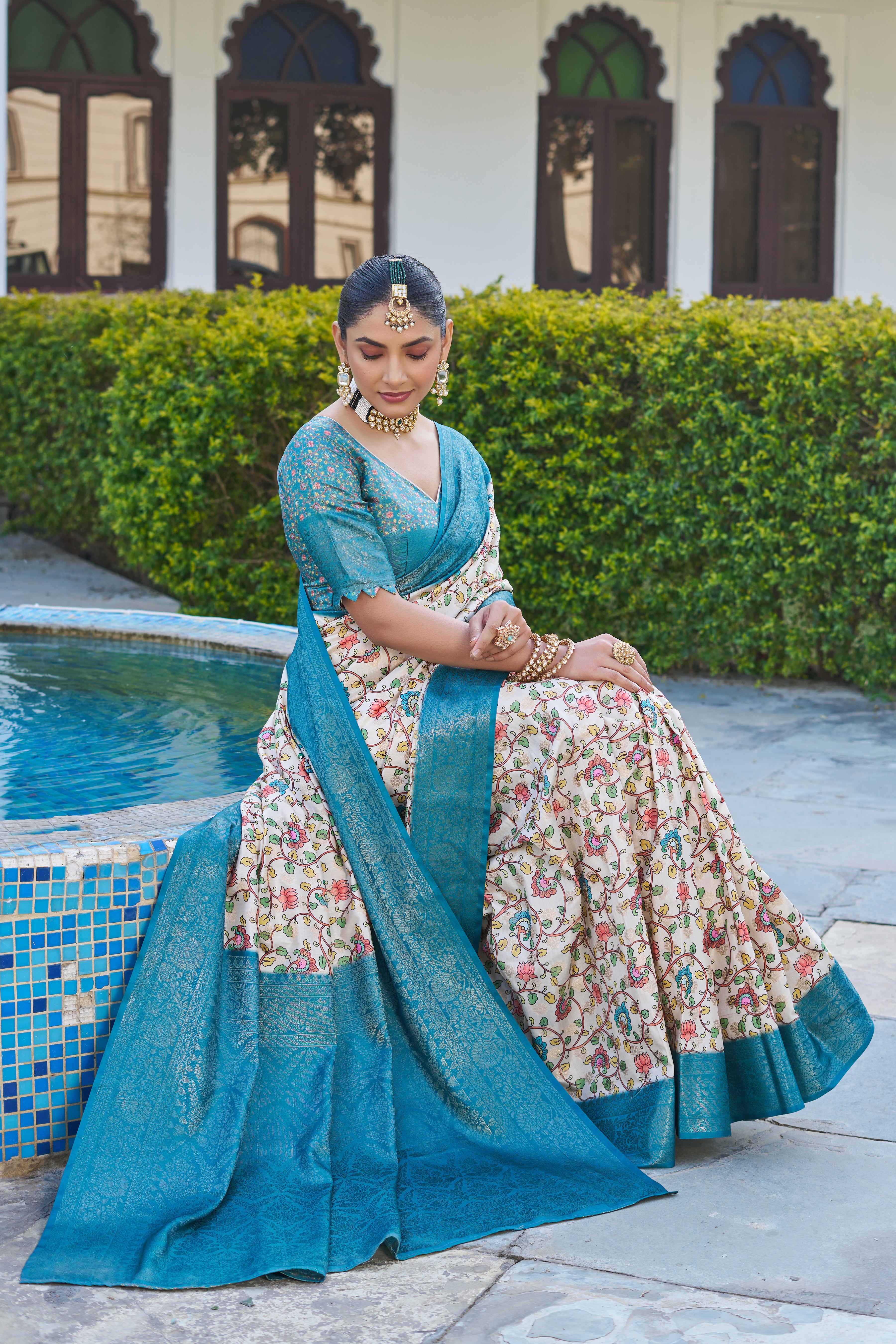 Modern Muse: Digital Printed Magic on Soft Tussar Silk