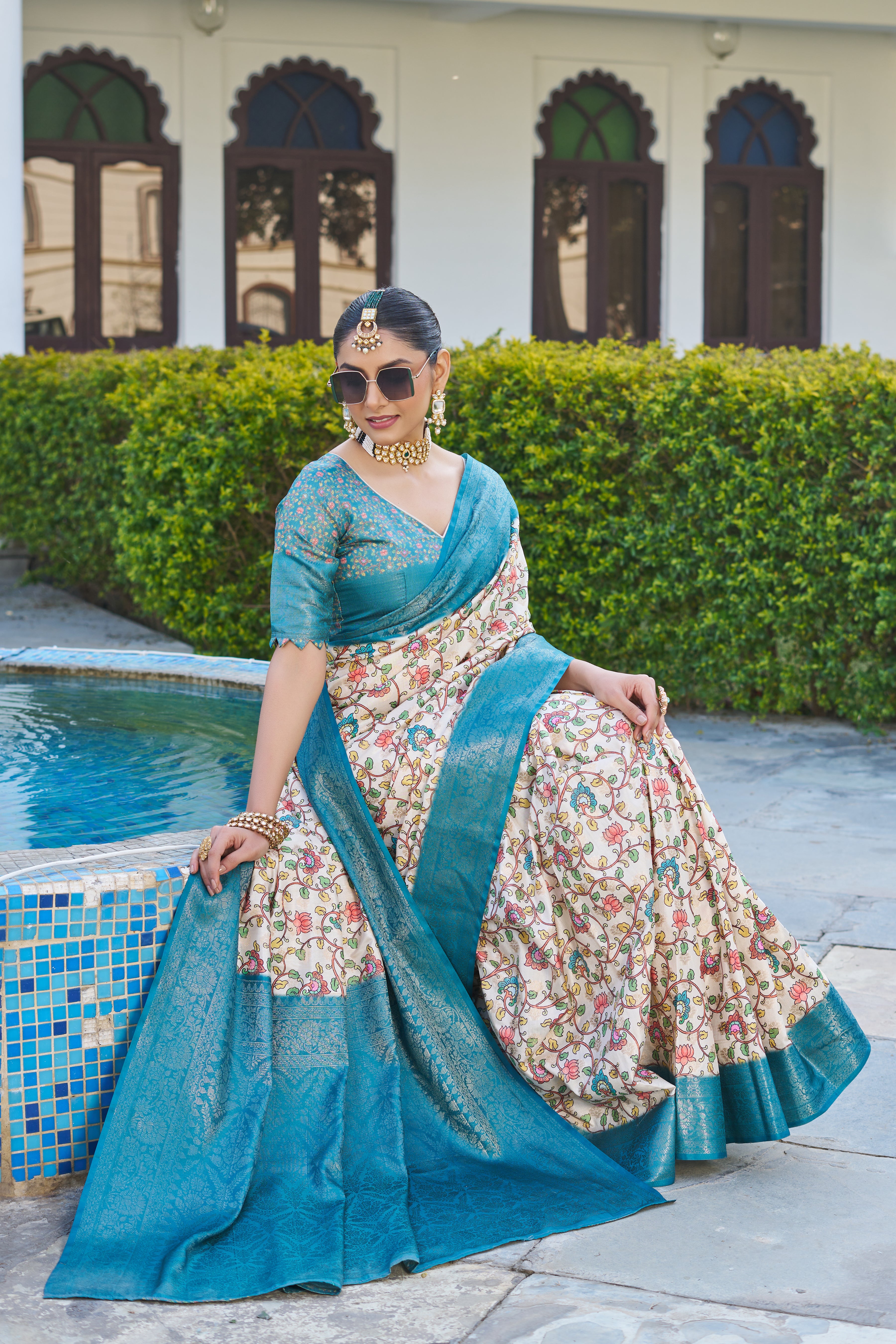 Modern Muse: Digital Printed Magic on Soft Tussar Silk