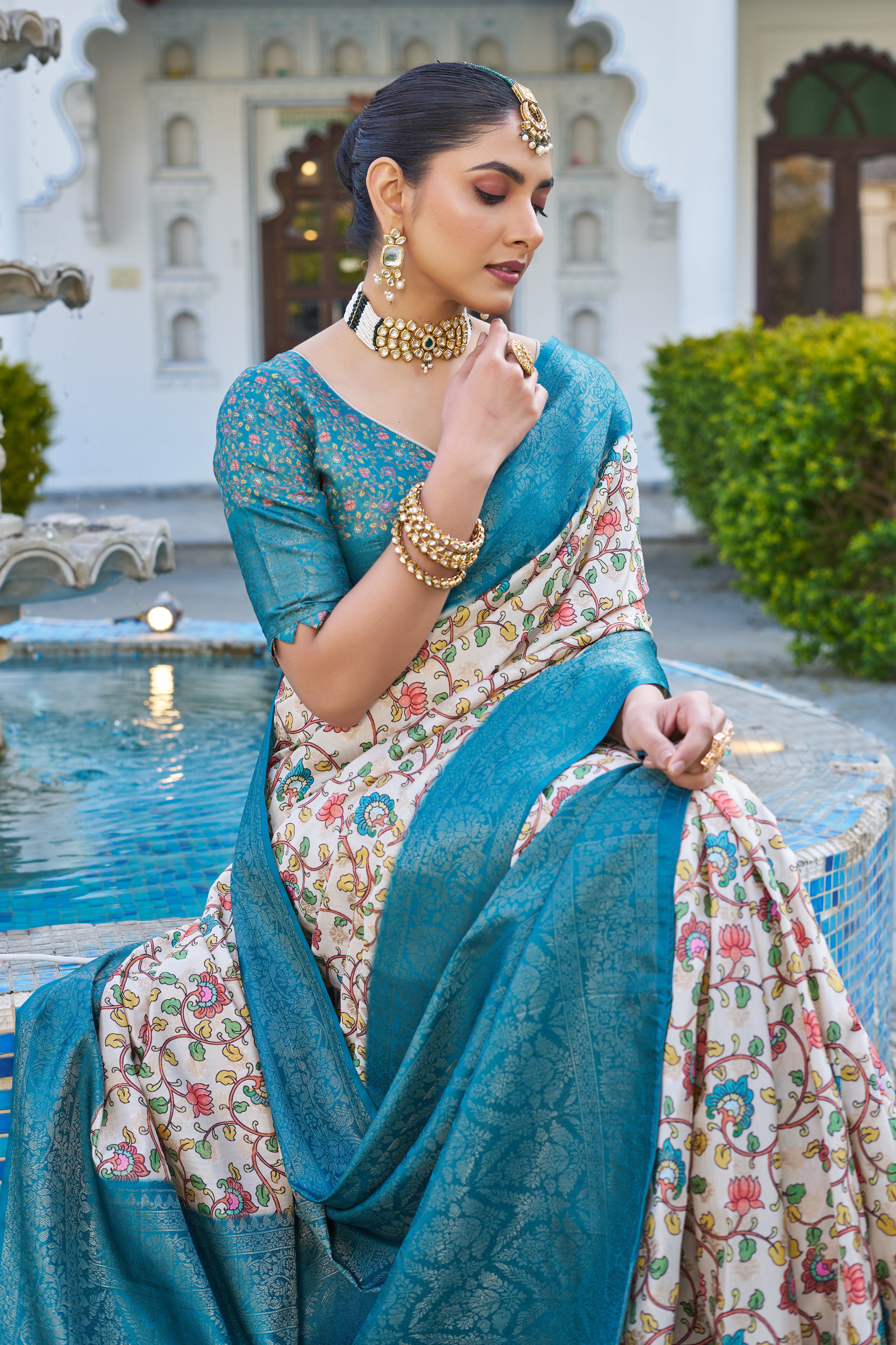 Modern Muse: Digital Printed Magic on Soft Tussar Silk