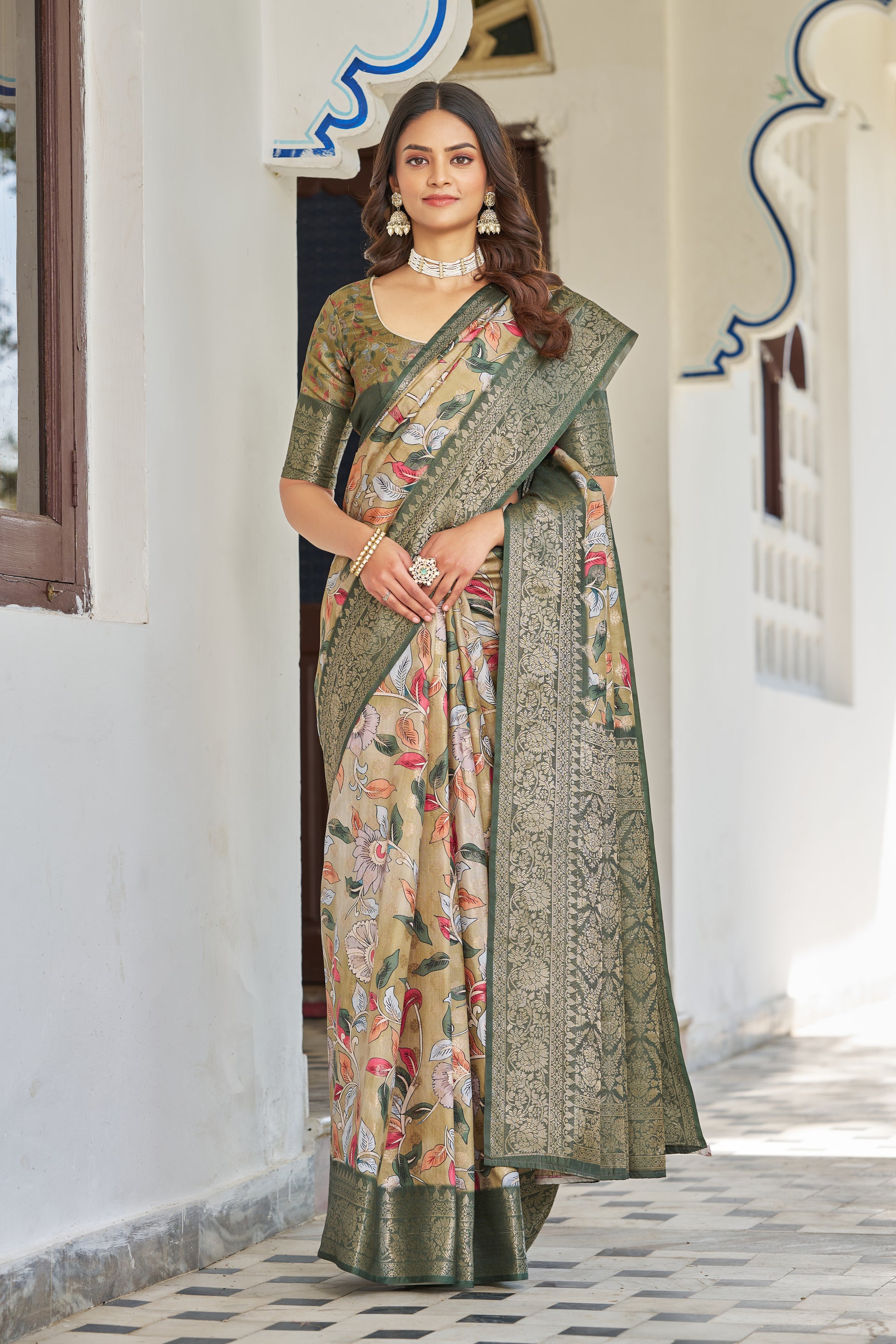 Chic Digital Patterns on Rich Modal Silk