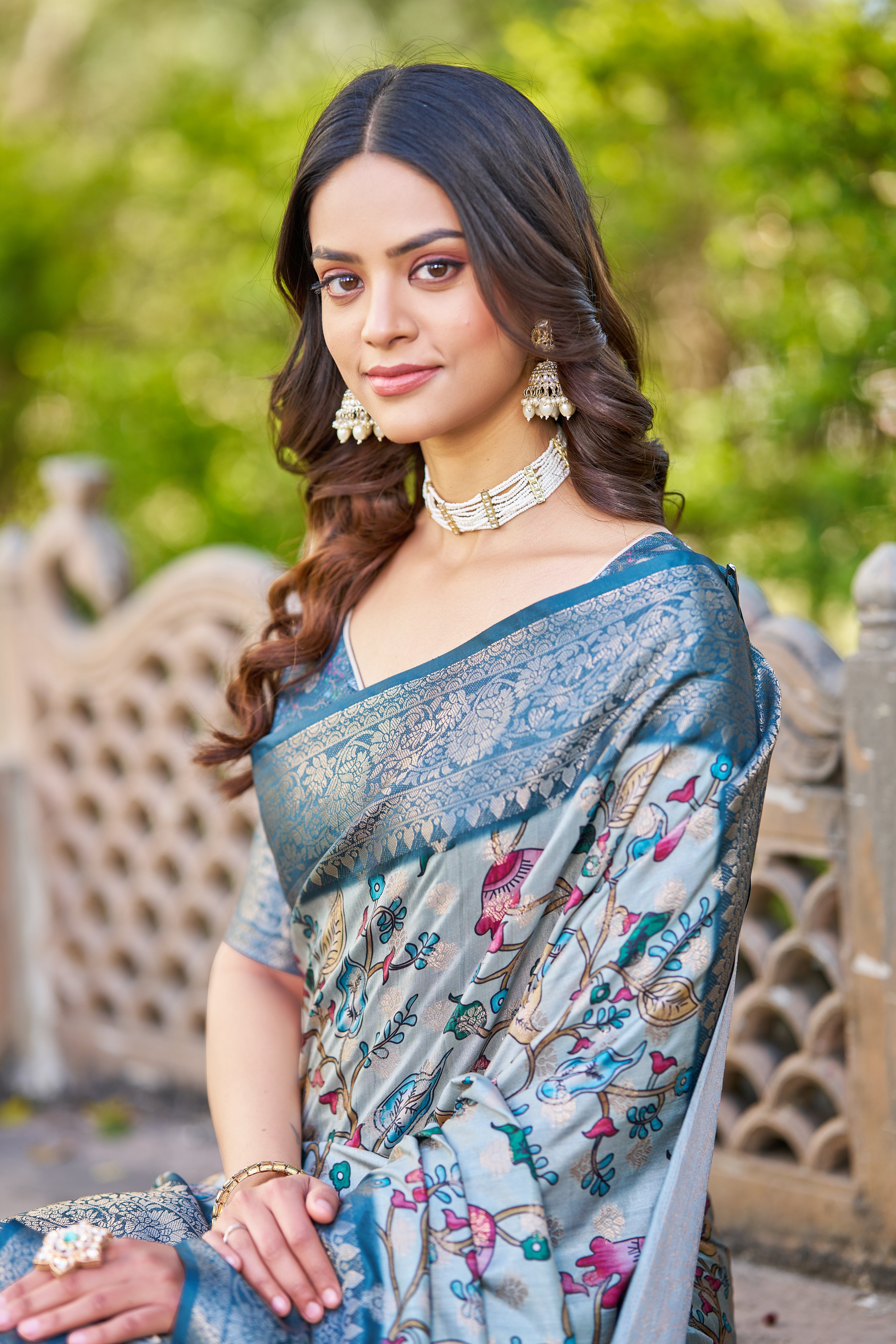 Fusion of Tradition and Trend in Digital Prints on Satin Silk