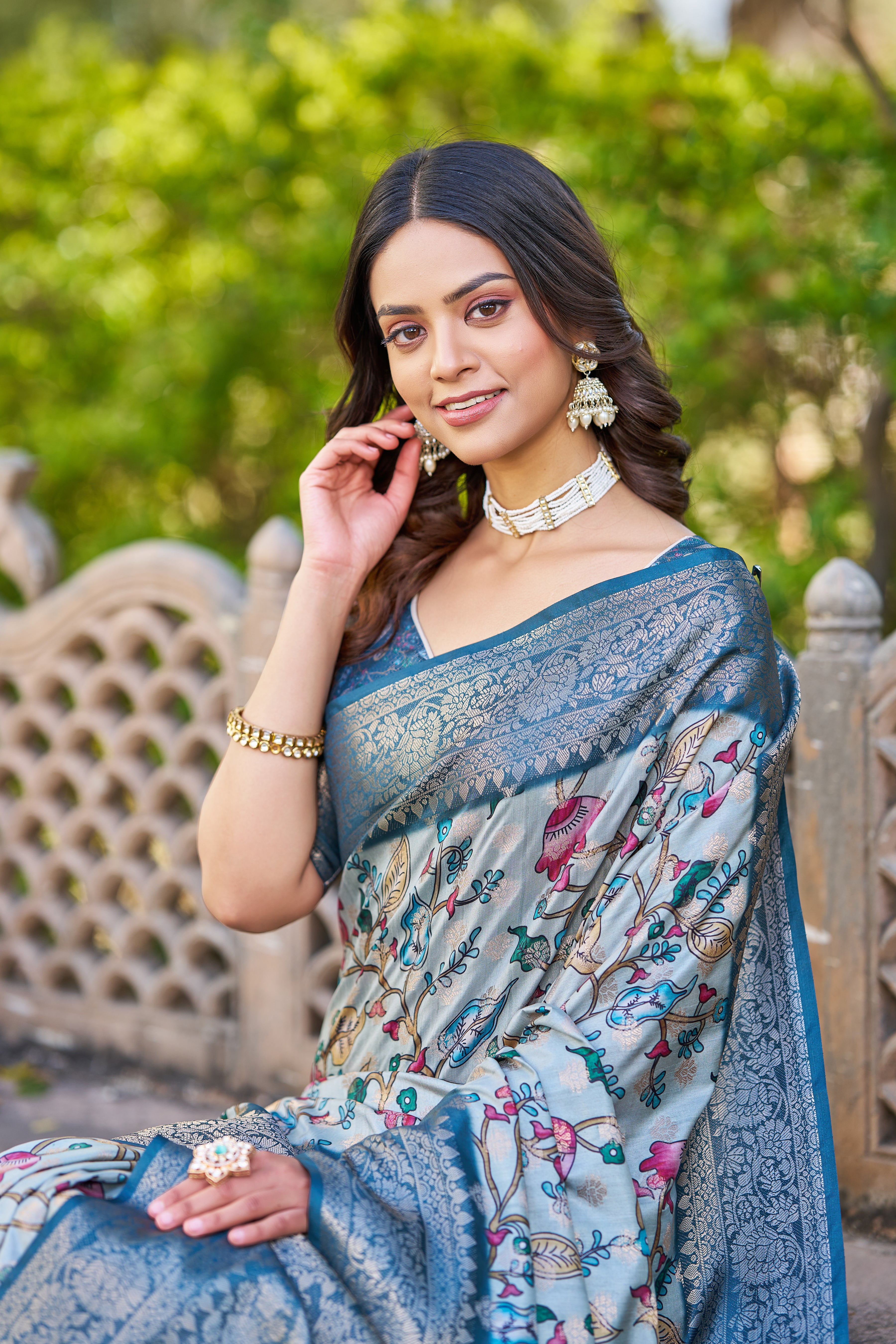 Fusion of Tradition and Trend in Digital Prints on Satin Silk