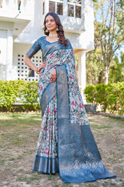 Fusion of Tradition and Trend in Digital Prints on Satin Silk