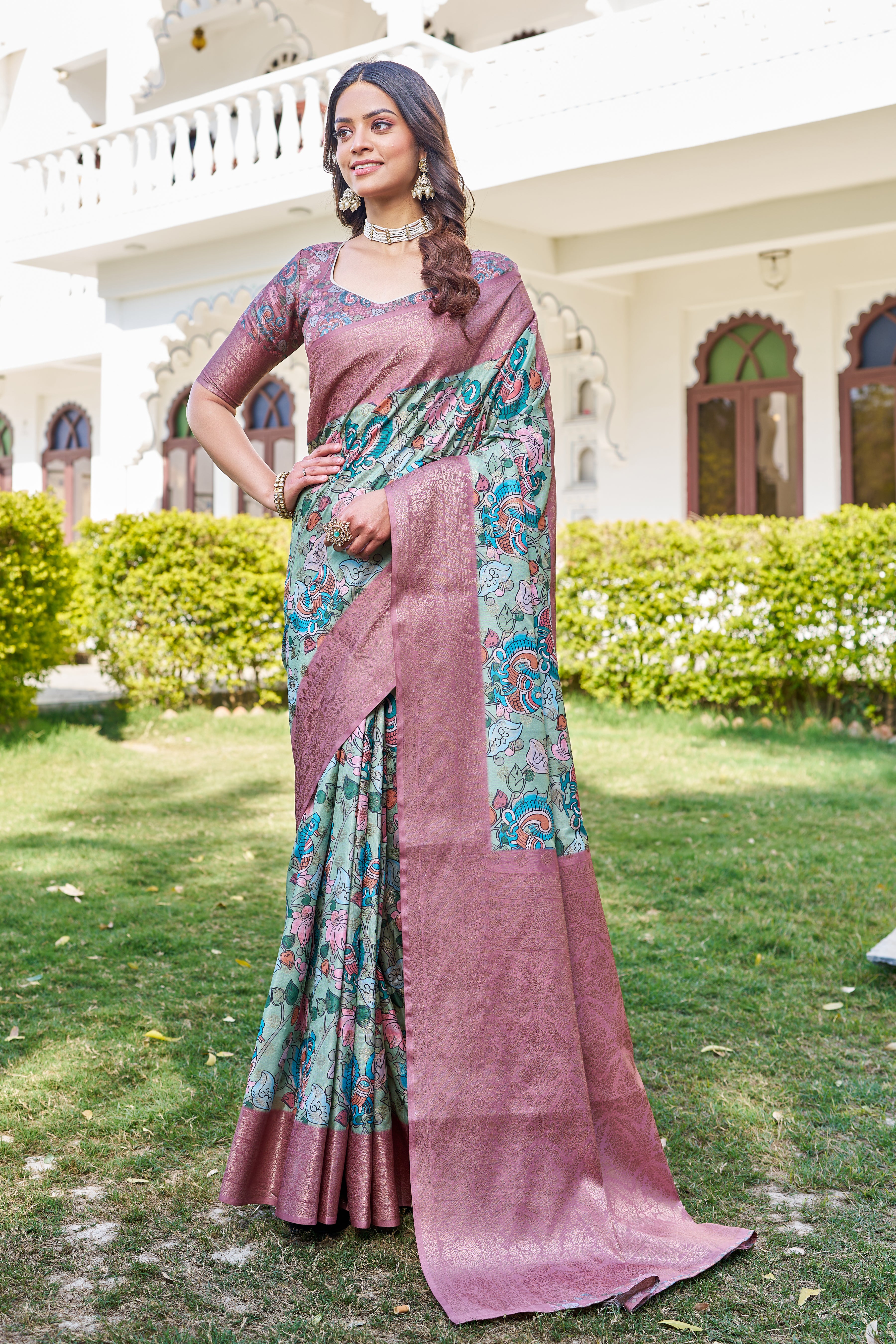 Modern Elegance in Digital Prints on Soft Georgette