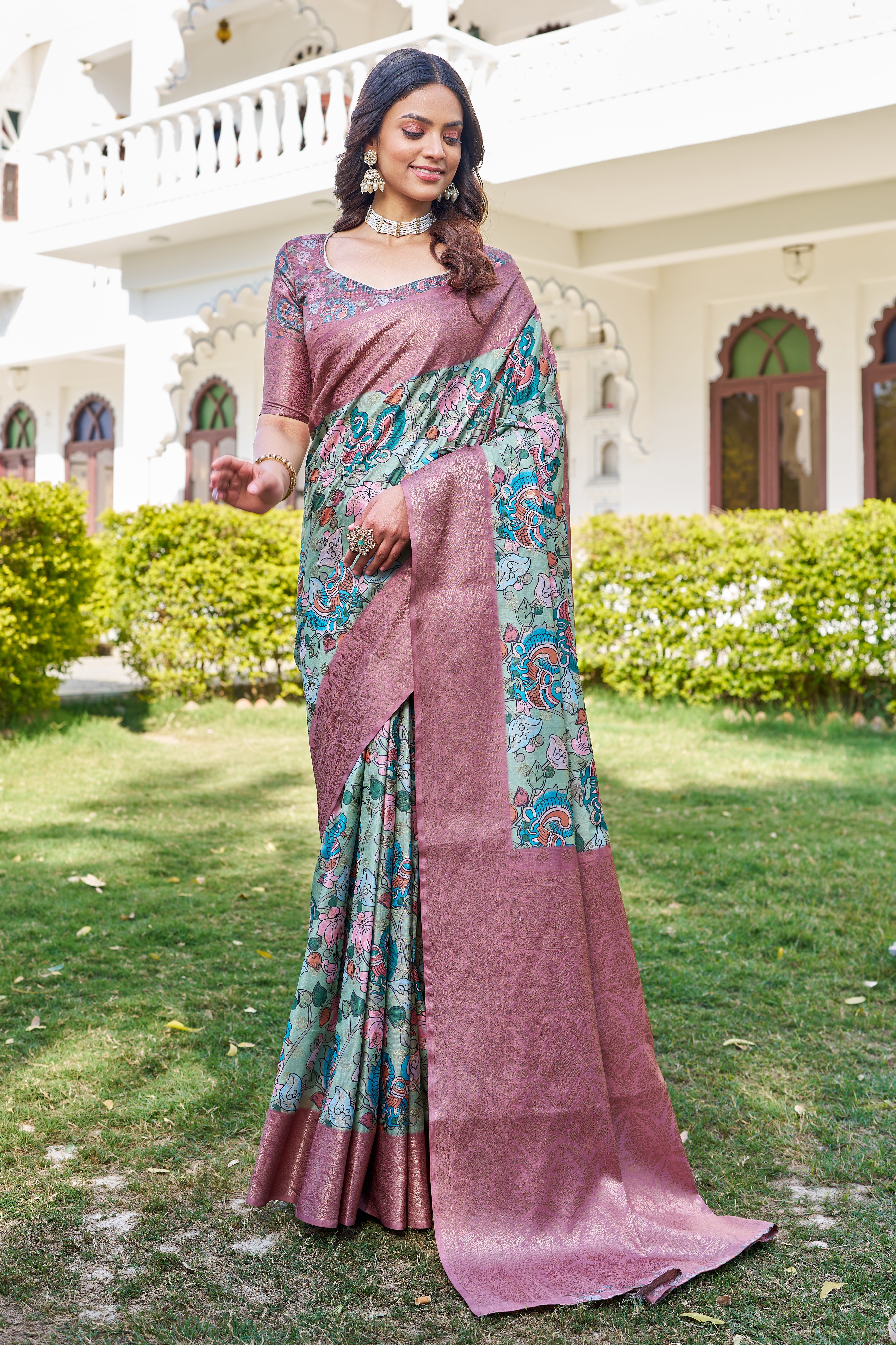 Modern Elegance in Digital Prints on Soft Georgette