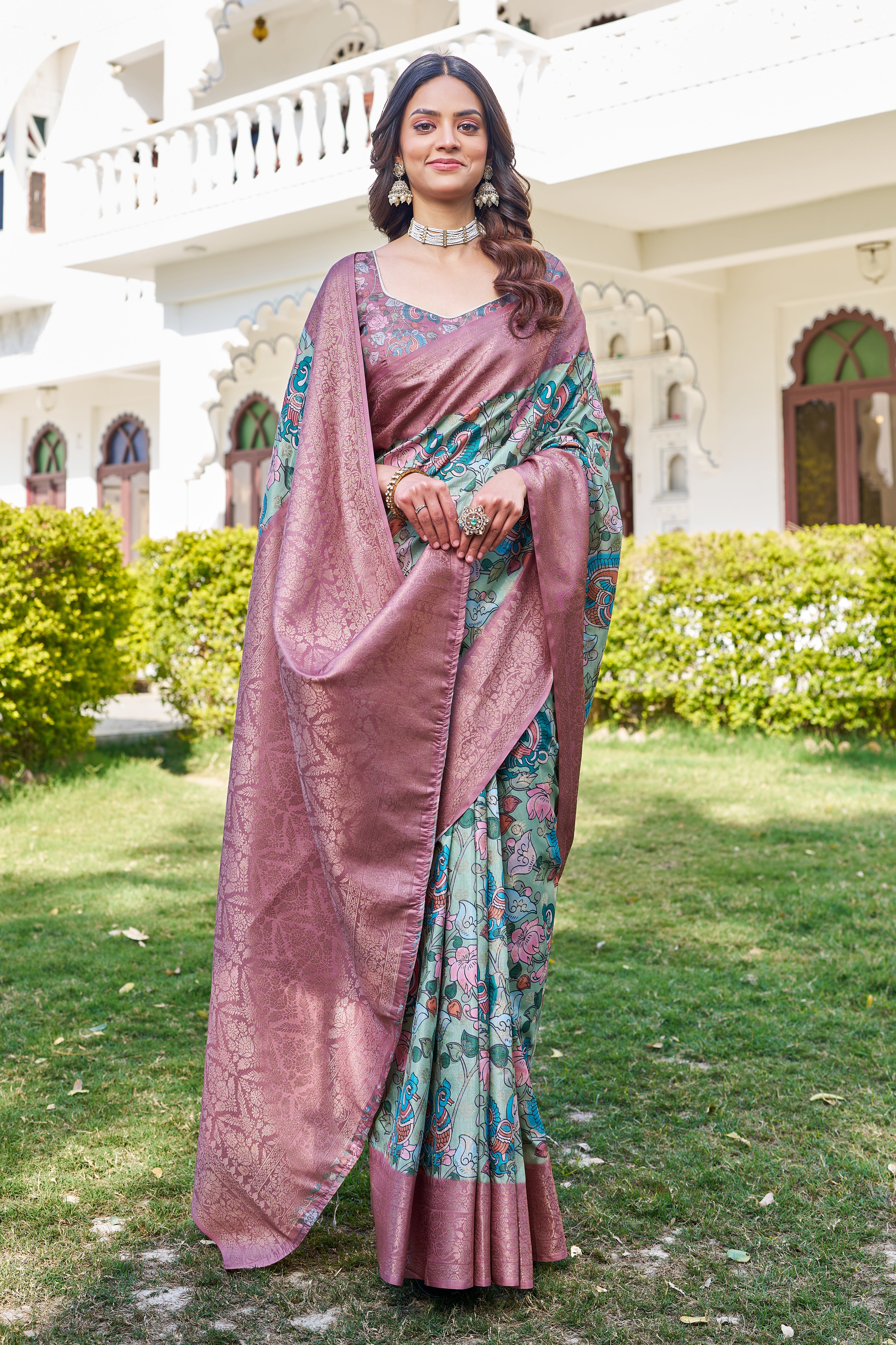 Modern Elegance in Digital Prints on Soft Georgette