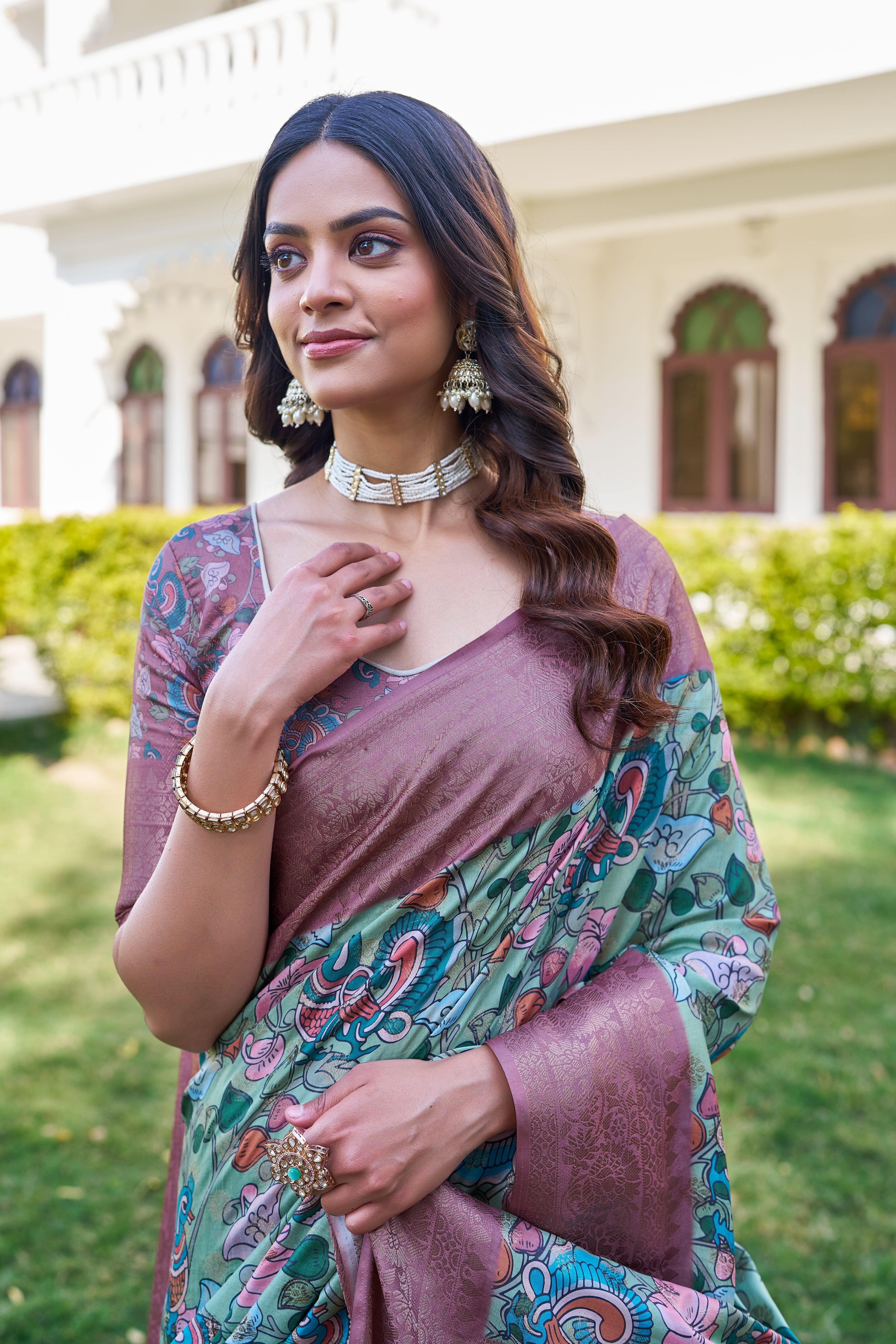 Modern Elegance in Digital Prints on Soft Georgette