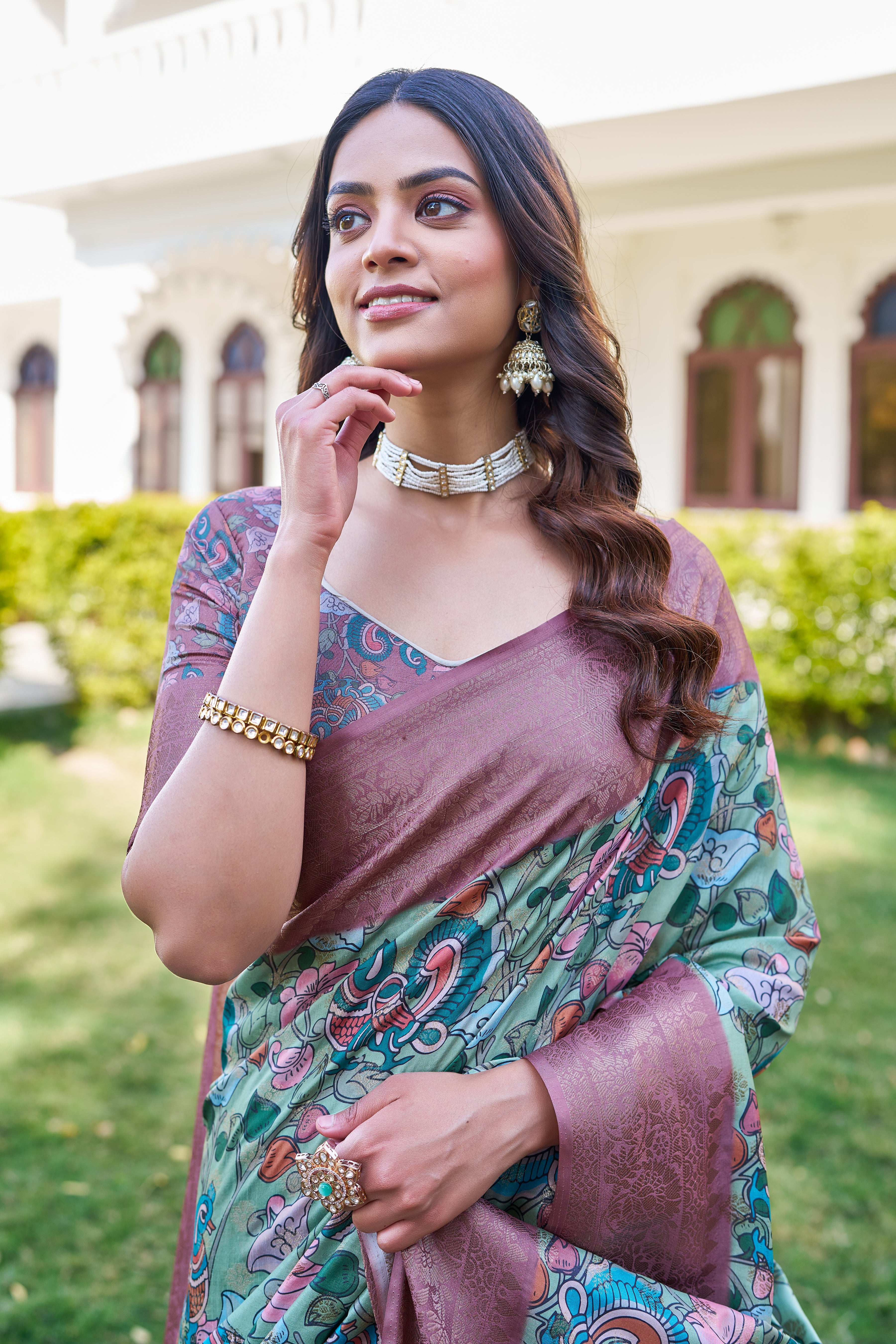 Modern Elegance in Digital Prints on Soft Georgette