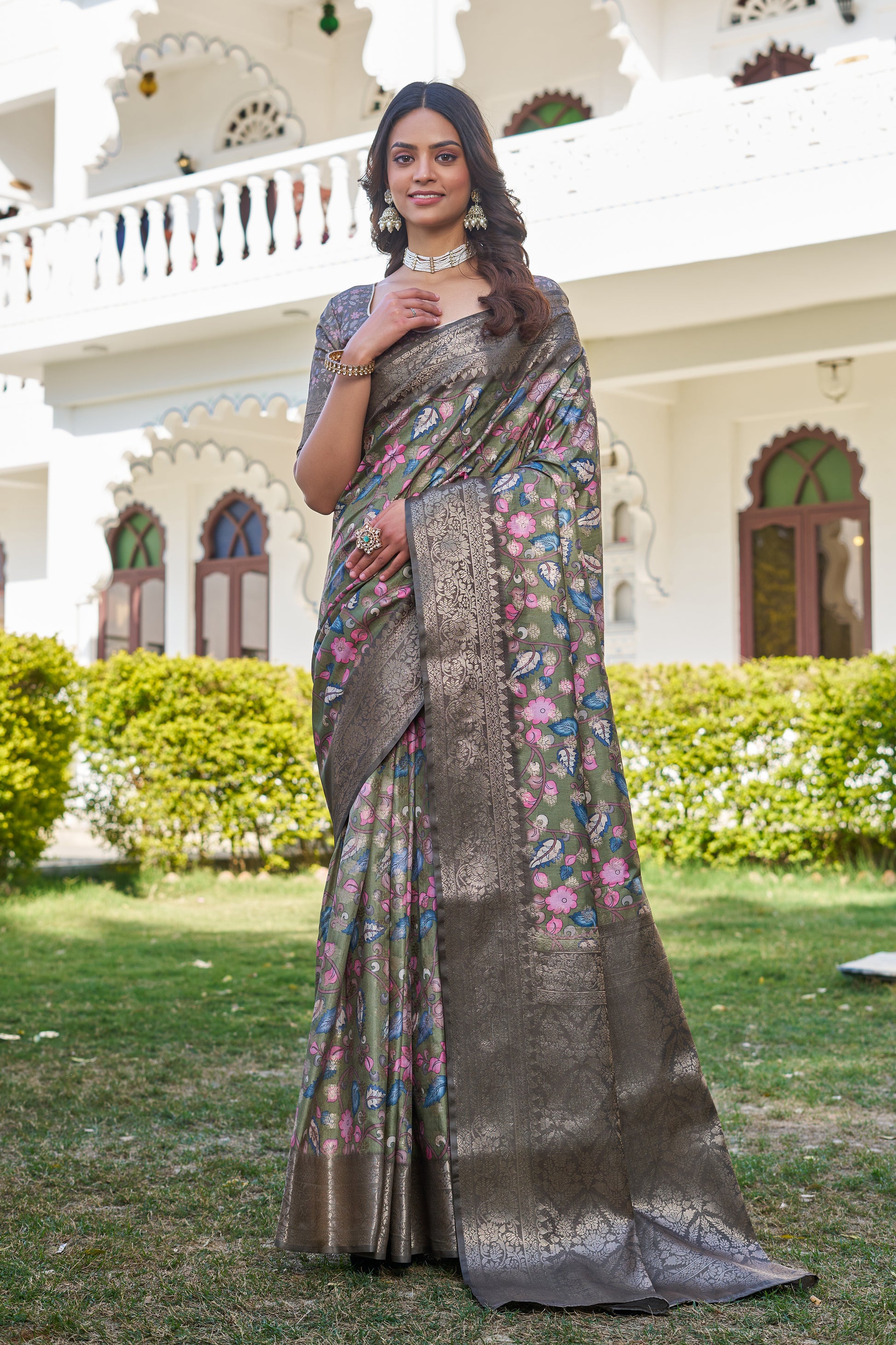 Contemporary Charm in Digitally Printed Crepe Silk