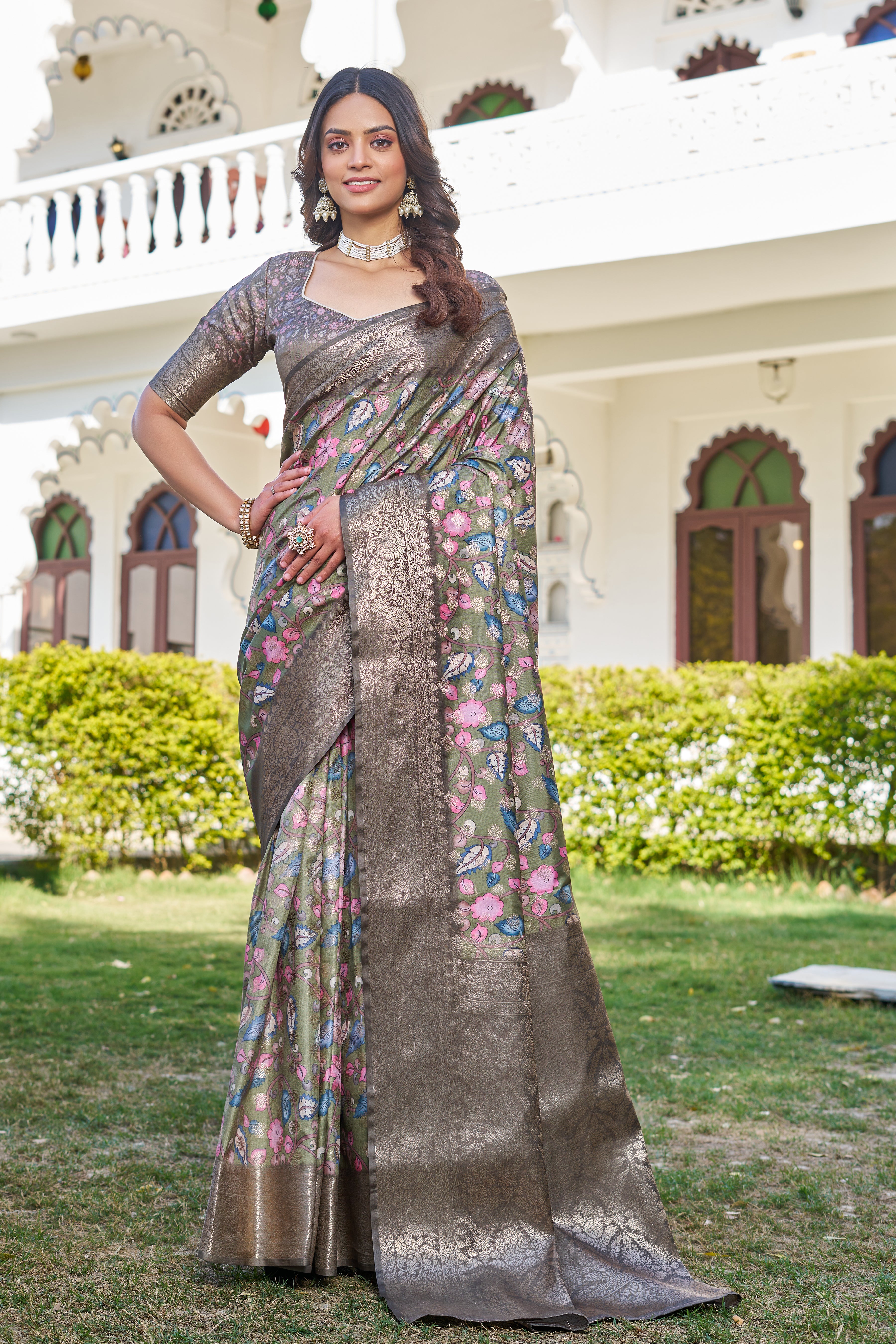Contemporary Charm in Digitally Printed Crepe Silk