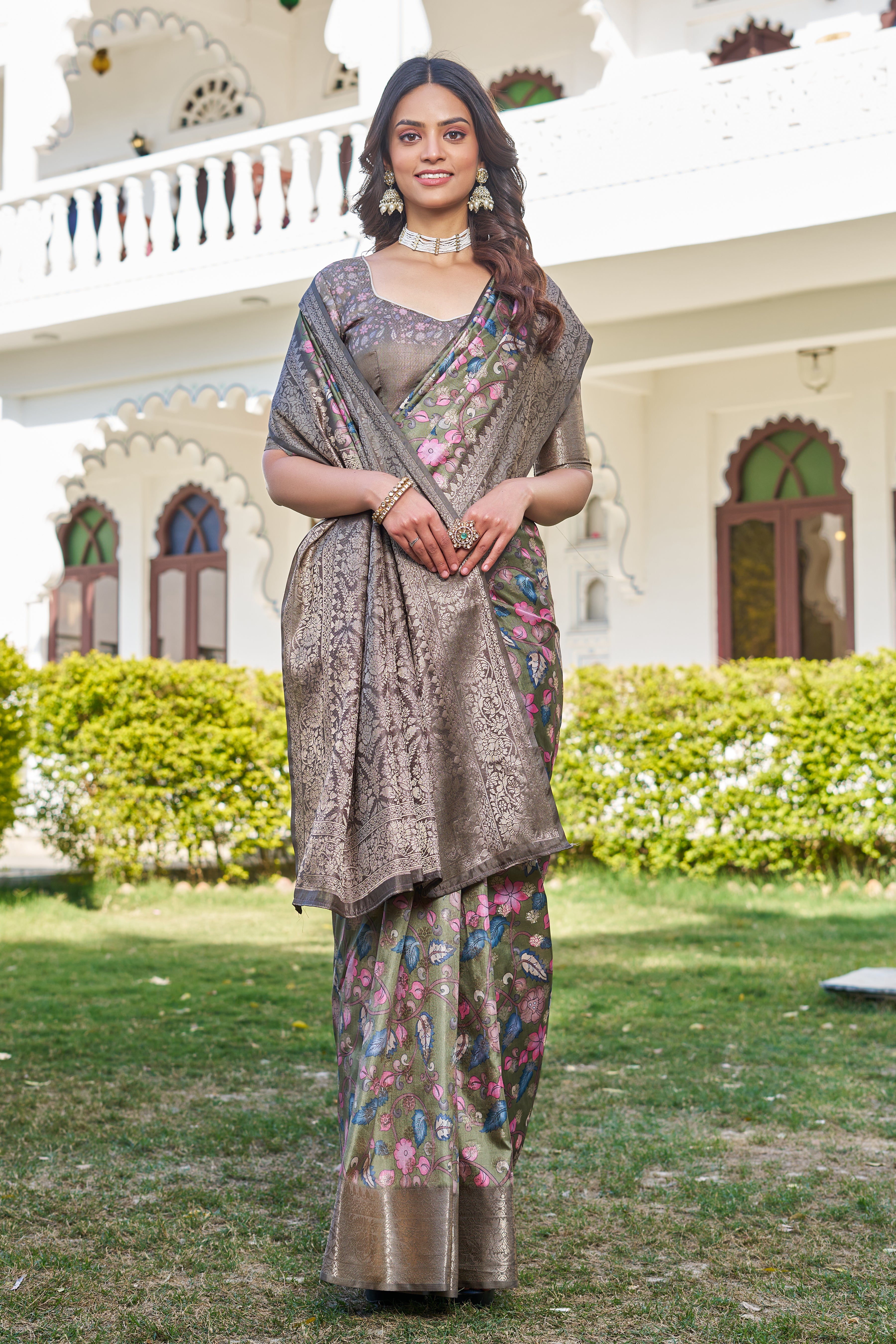 Contemporary Charm in Digitally Printed Crepe Silk