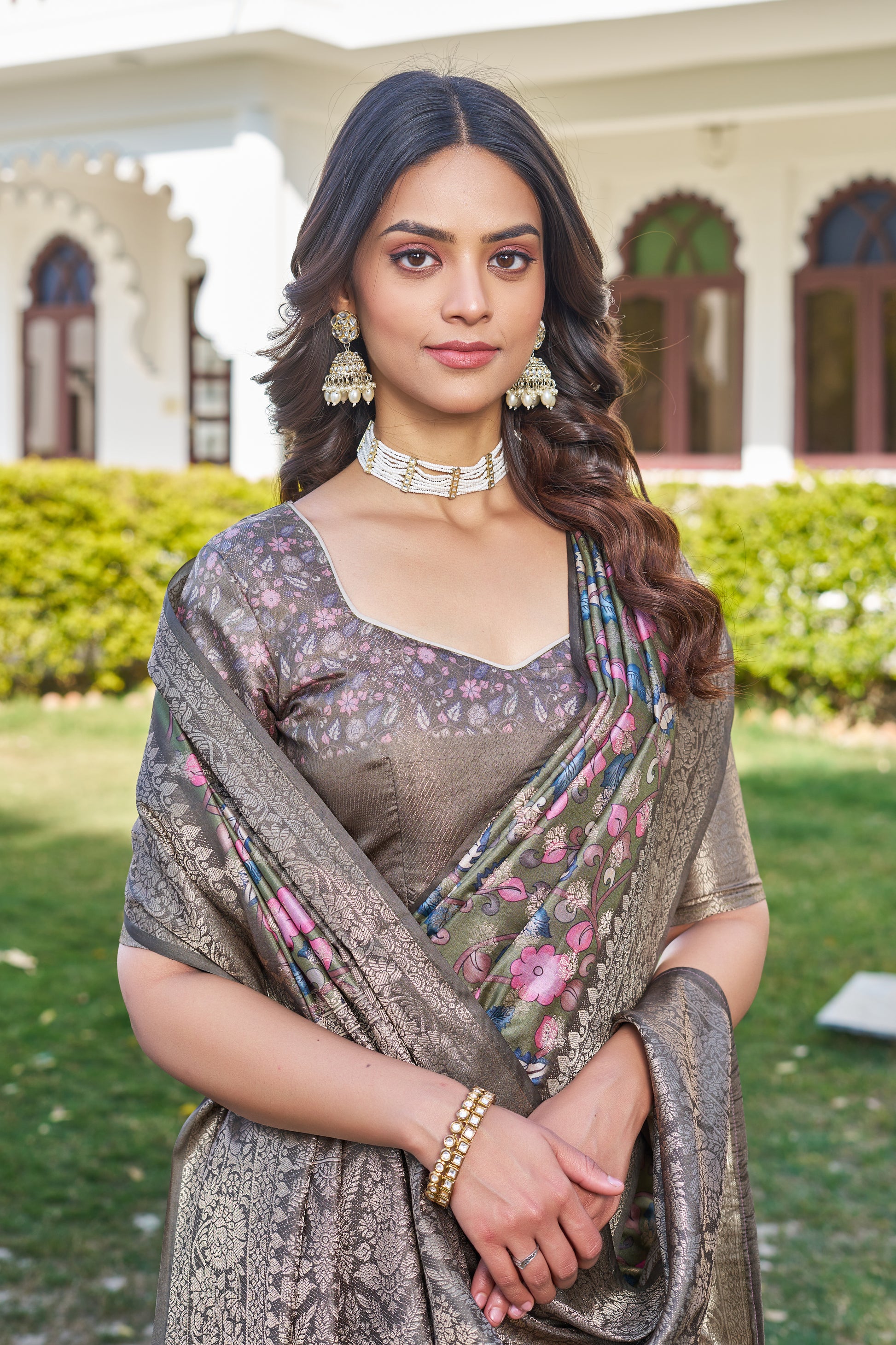 Contemporary Charm in Digitally Printed Crepe Silk
