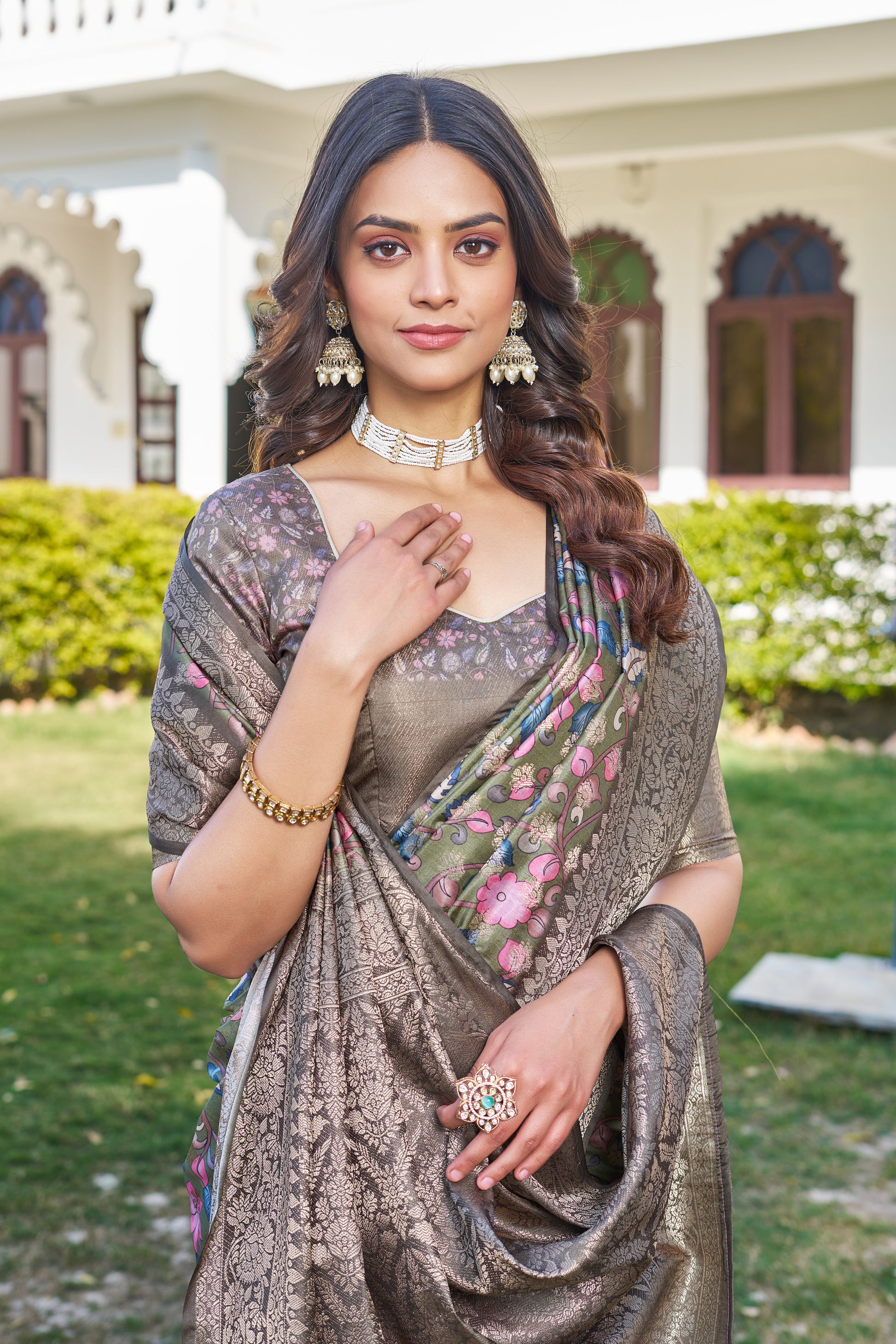 Contemporary Charm in Digitally Printed Crepe Silk