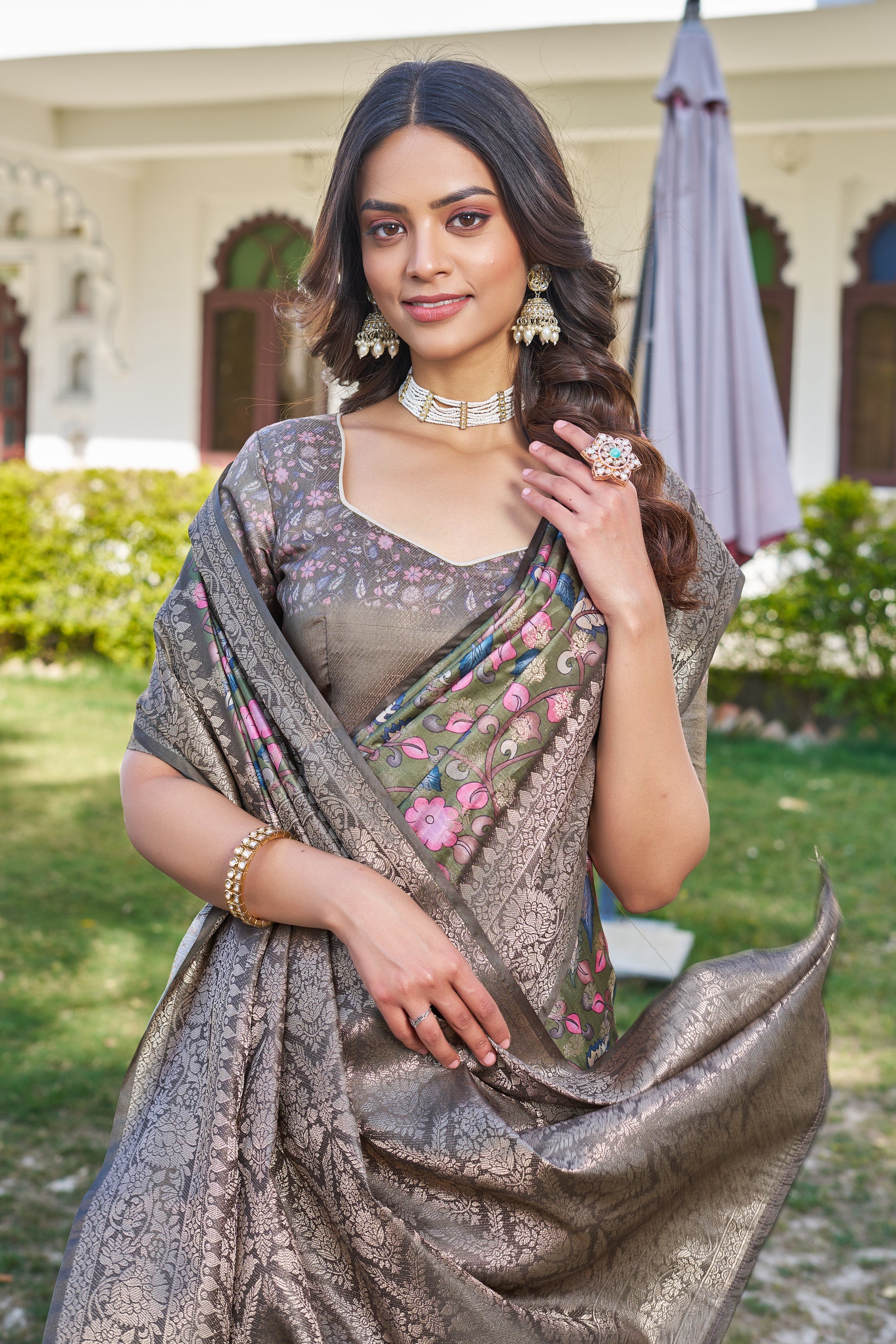 Contemporary Charm in Digitally Printed Crepe Silk