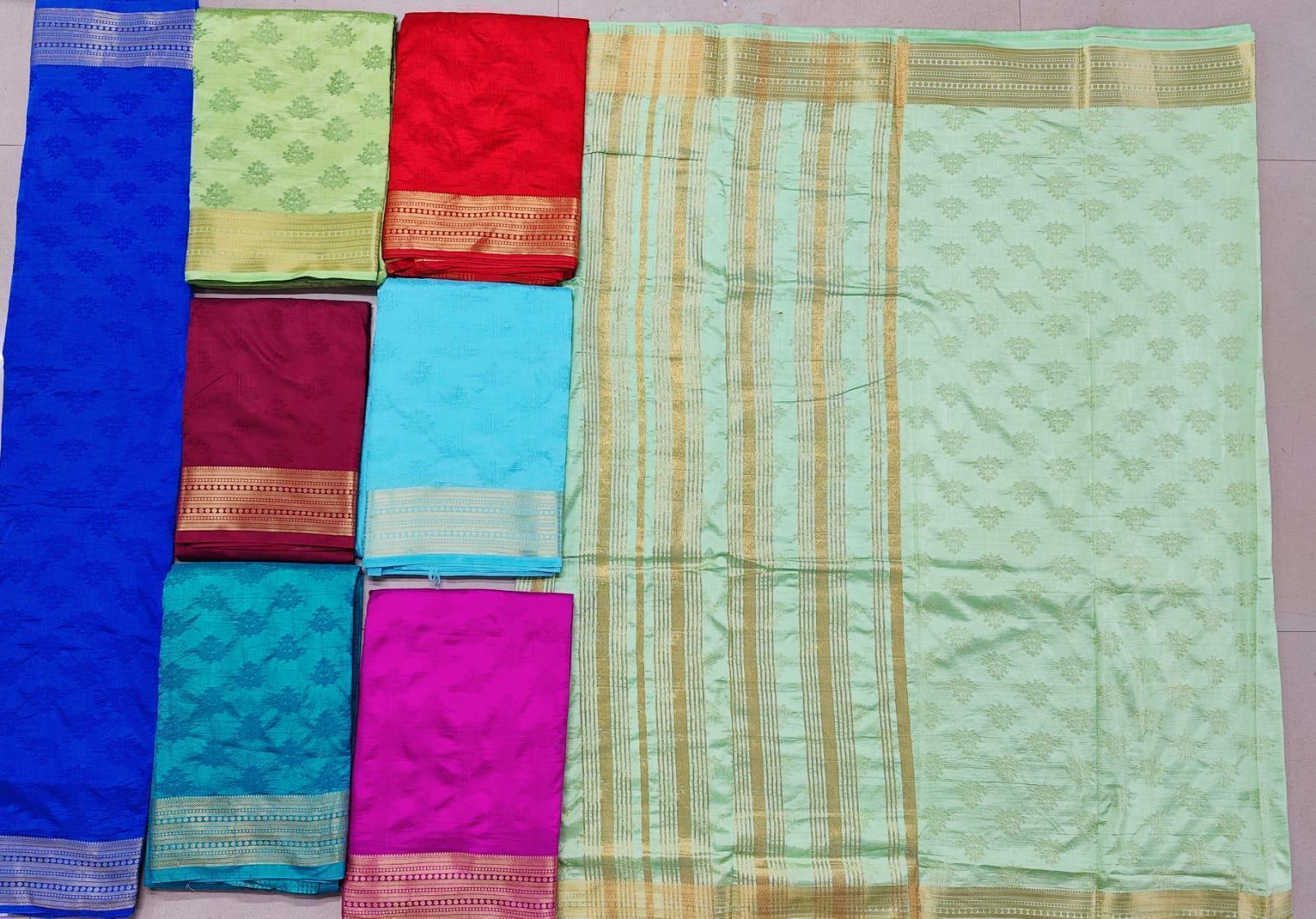 Glistening Grace: Mysore Crepe Soft Silk Saree