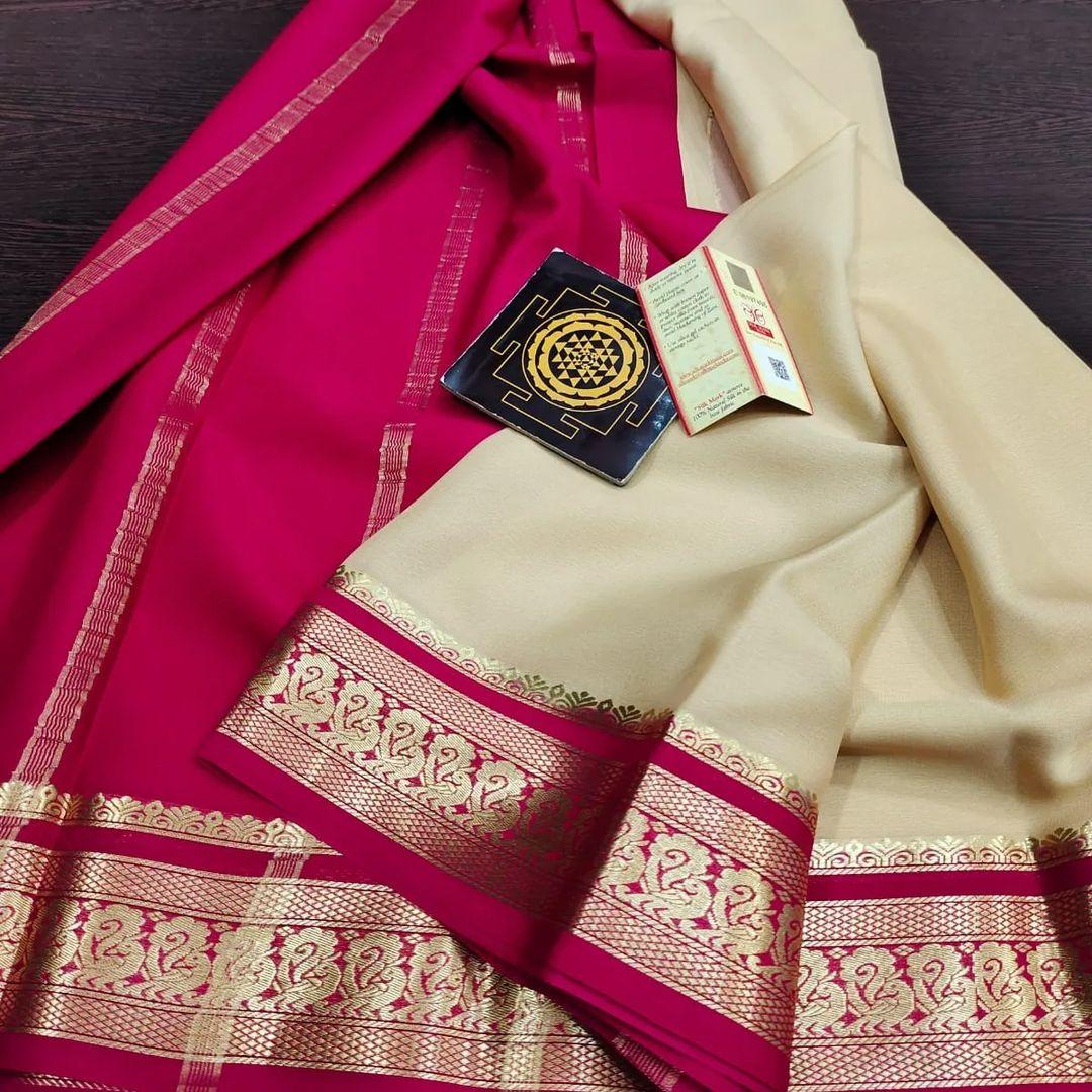 Exclusive Mysore Crepe Soft  Silk Sarees