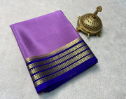 Ocean & Sky: Pure Silk Saree in Deep Contrasts