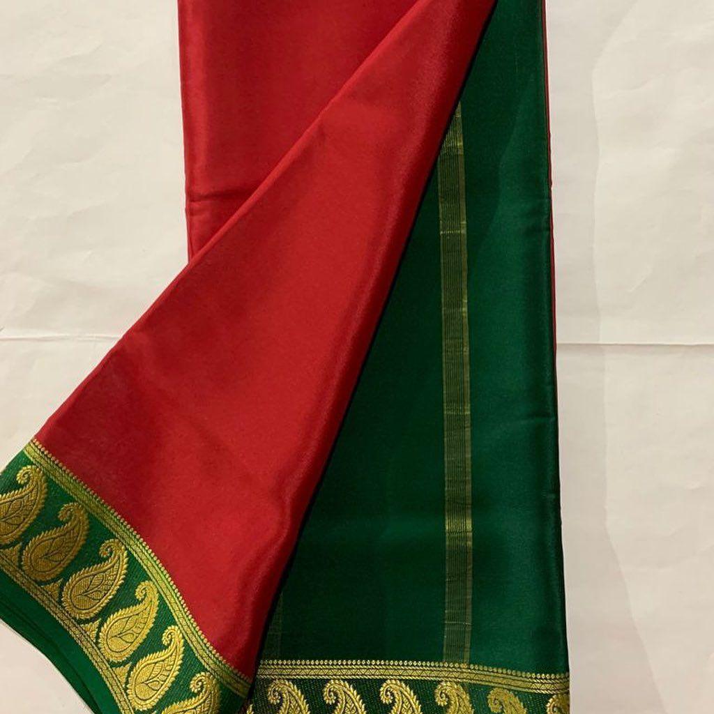 Modern Classic: Mysore Silk with Chic Contrast Borders