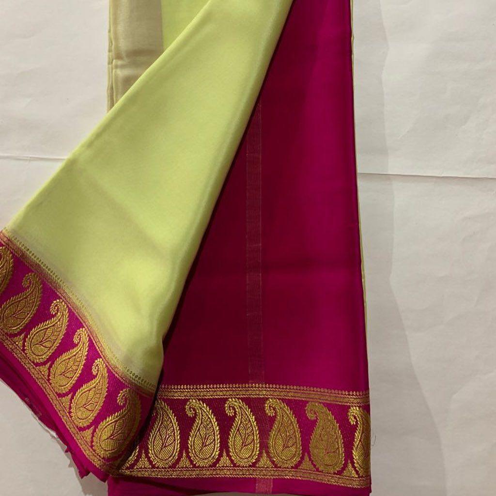 Sunset Hues: Mysore Silk in Earthy Contrasts