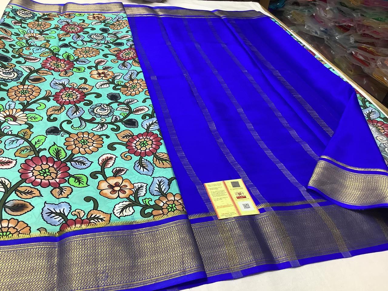 Mysore Printed Crepe Silk Sarees with Beautiful Patterns
