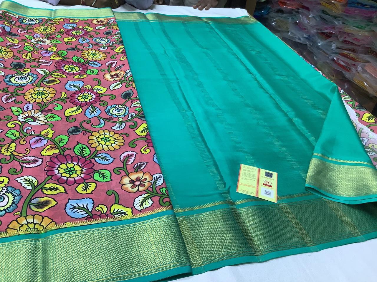 Mysore Printed Crepe Silk Sarees for Parties