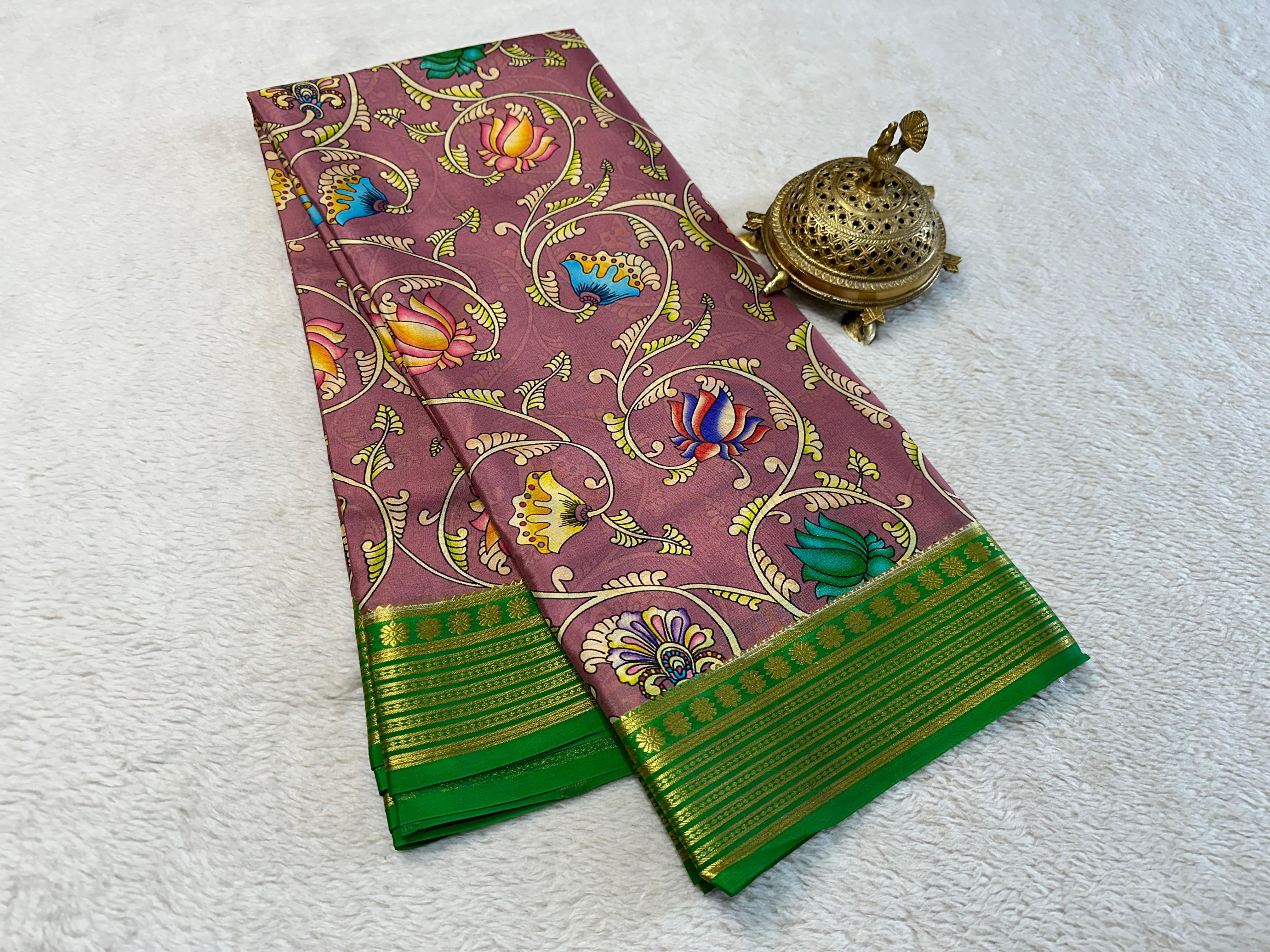 Mysore Printed Silk Sarees with Unique Prints