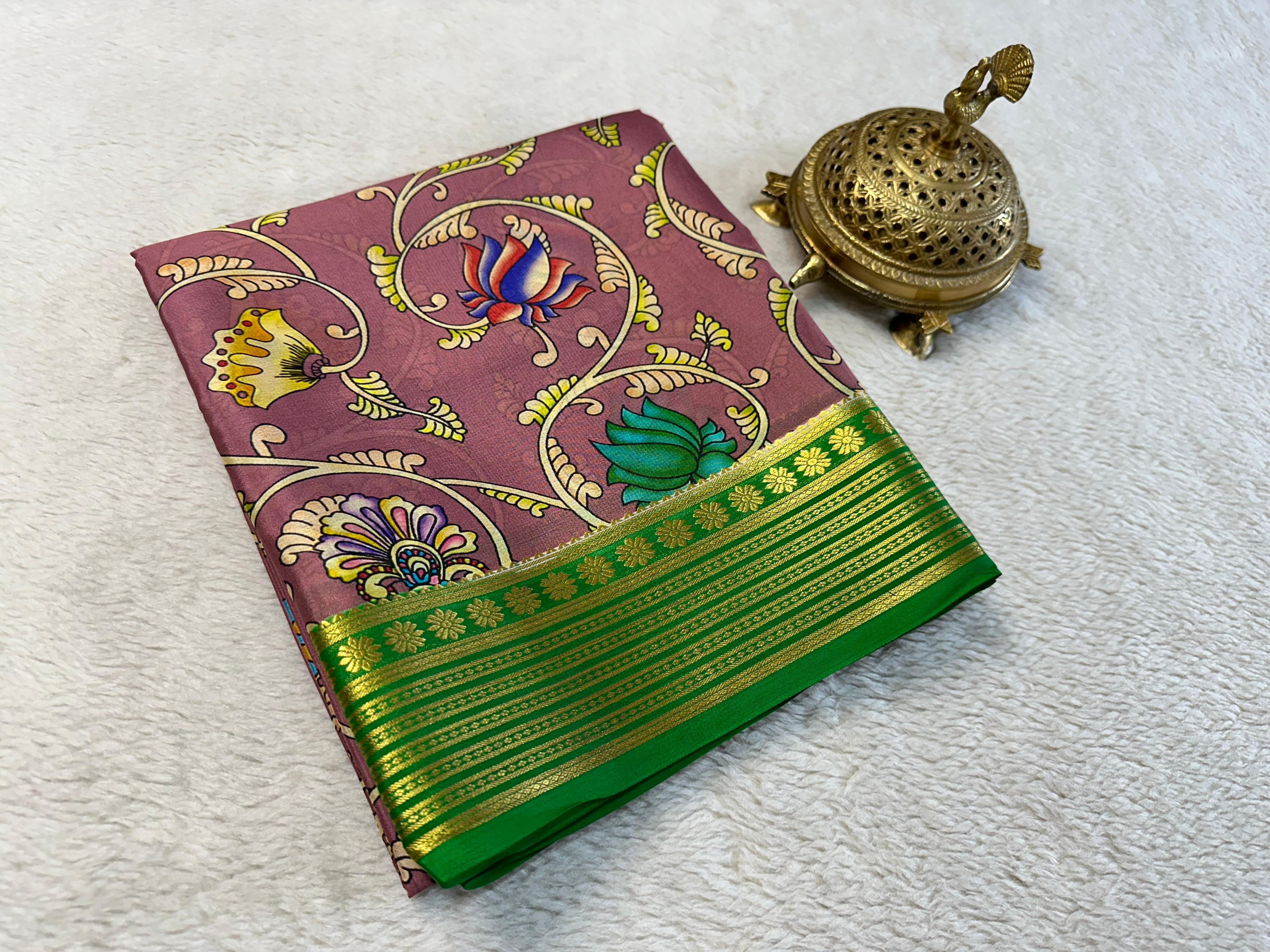 Mysore Printed Silk Sarees with Unique Prints