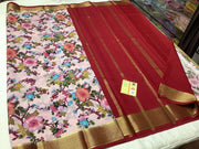 Mysore Printed Floral Silk Sarees for Women