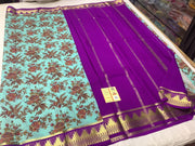 Mysore Printed Floral Silk Sarees Collection