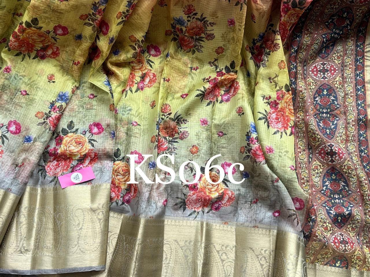 Digital printed all over saree with zari border