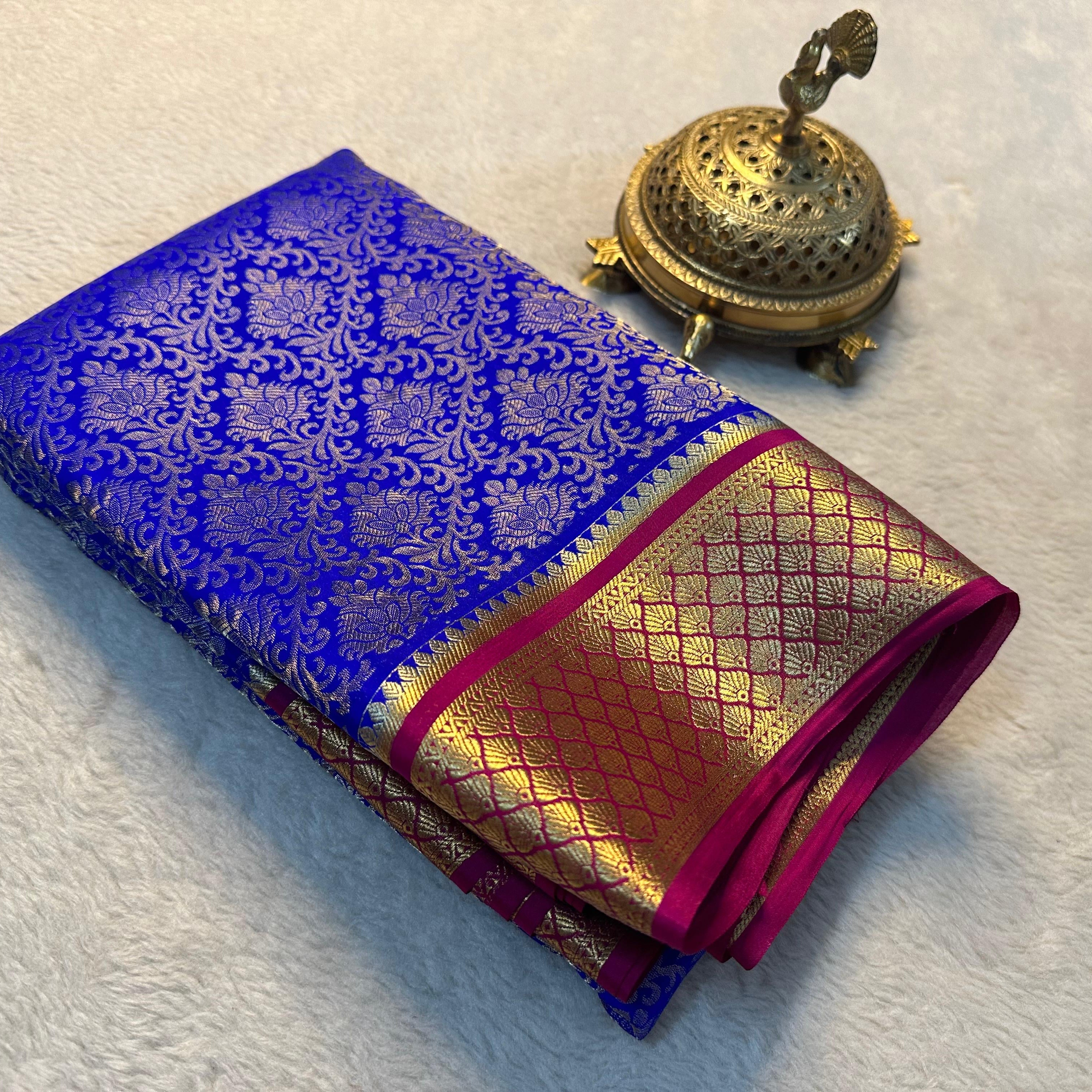 Pure brocade Mysore silk sarees