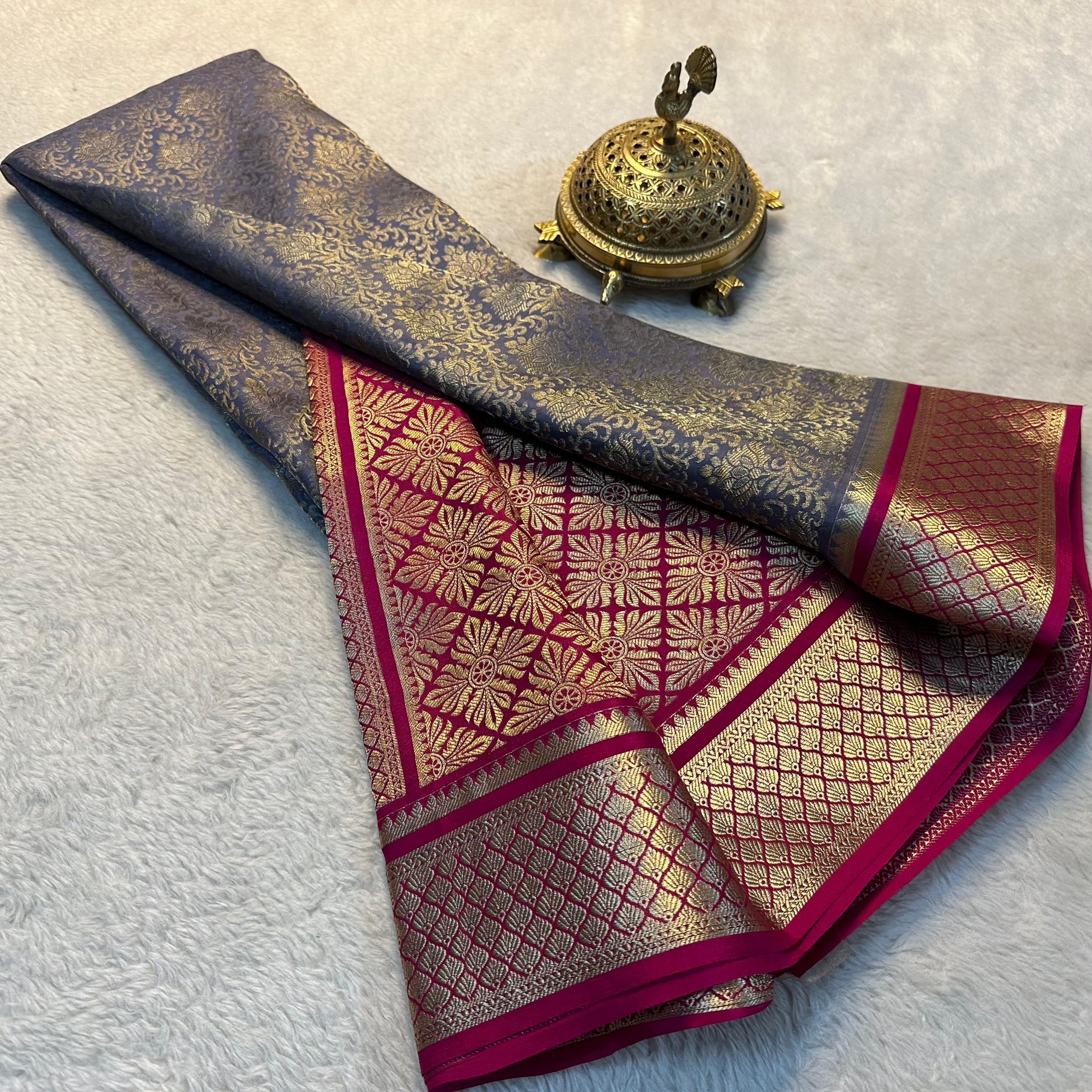 Pure brocade Mysore silk sarees