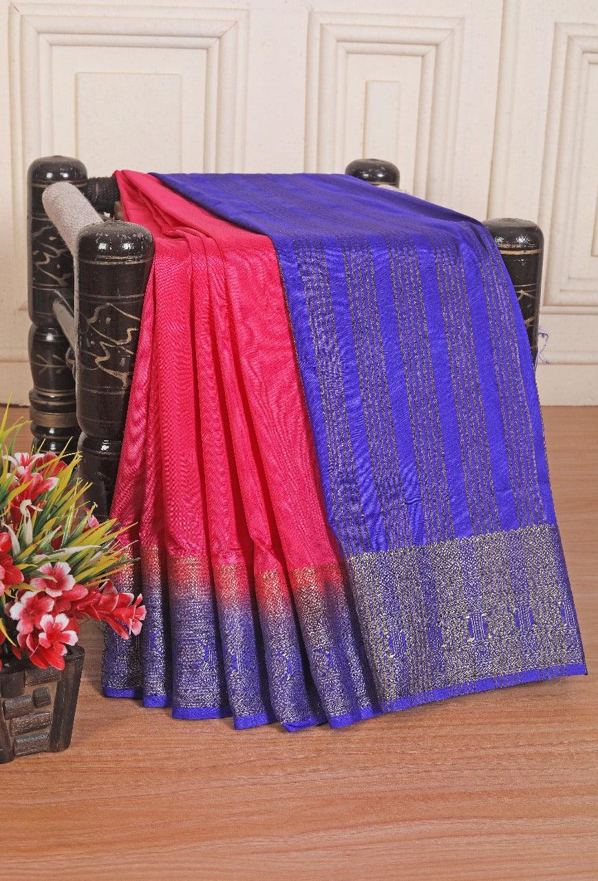 Pure Mysore Silk Sarees: Where Tradition Meets Luxury in Rani pink