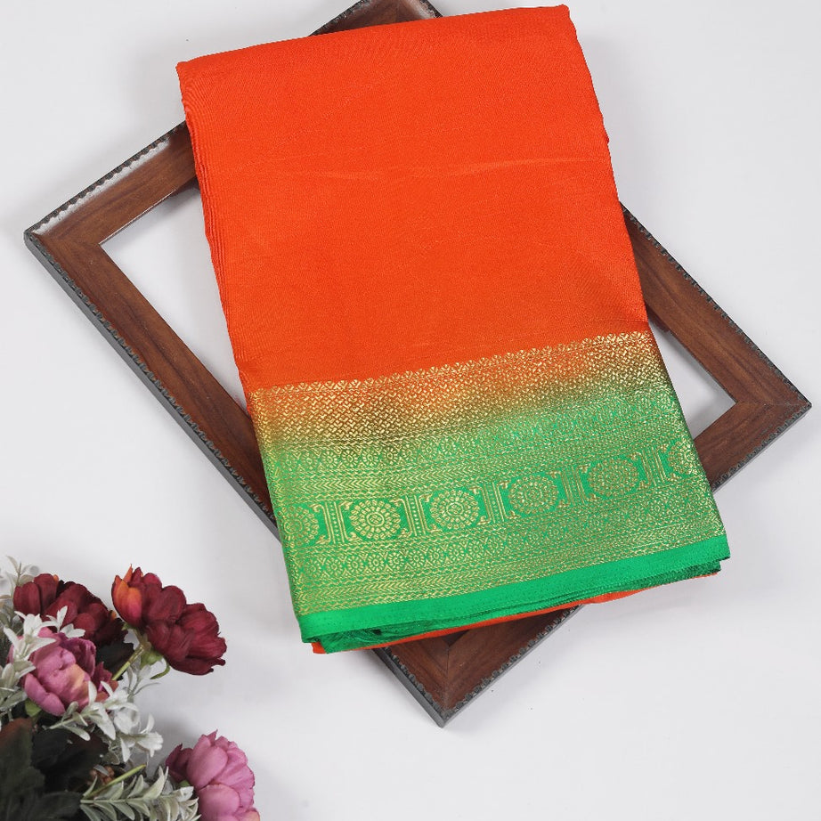 Pure Mysore Silk Sarees: Where Tradition Meets Luxury in Orange