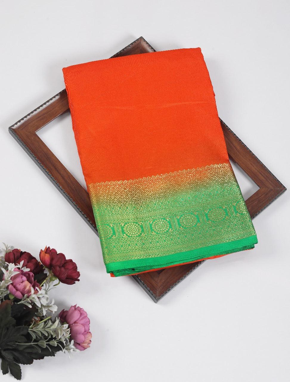 Pure Mysore Silk Sarees: Radiating Luxury and Heritage in Orange