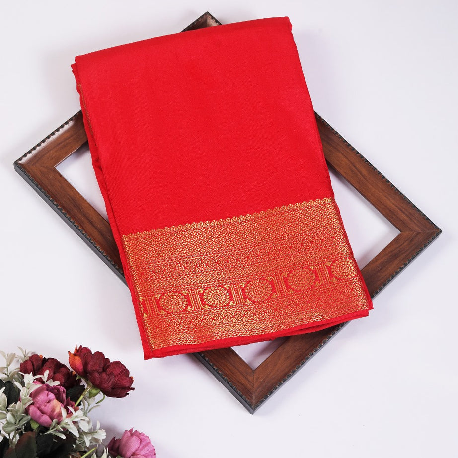 Pure Mysore Silk Sarees: Where Tradition Meets Luxury in red