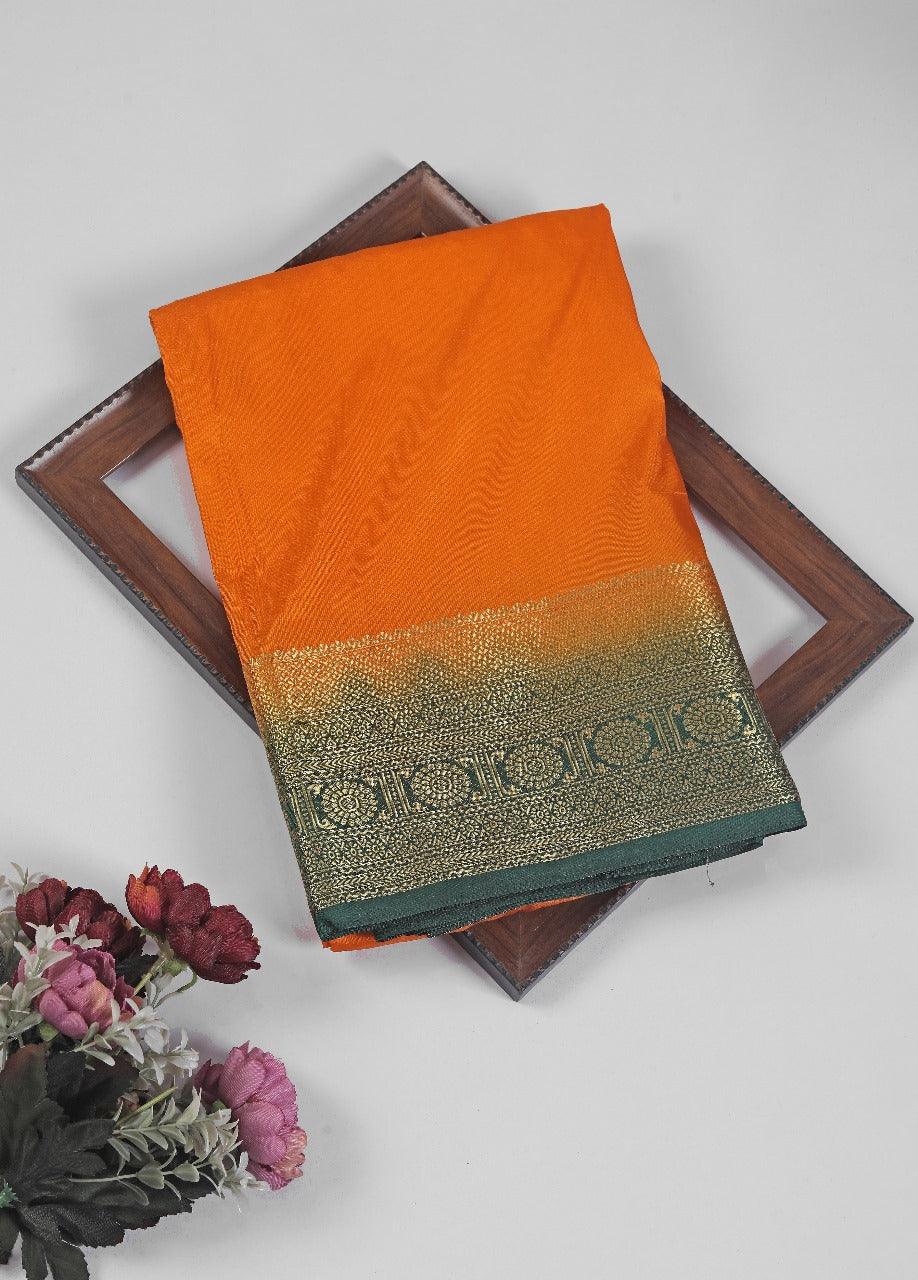 Pure Mysore Silk Sarees: A Timeless Blend of Tradition and Elegance in Orange