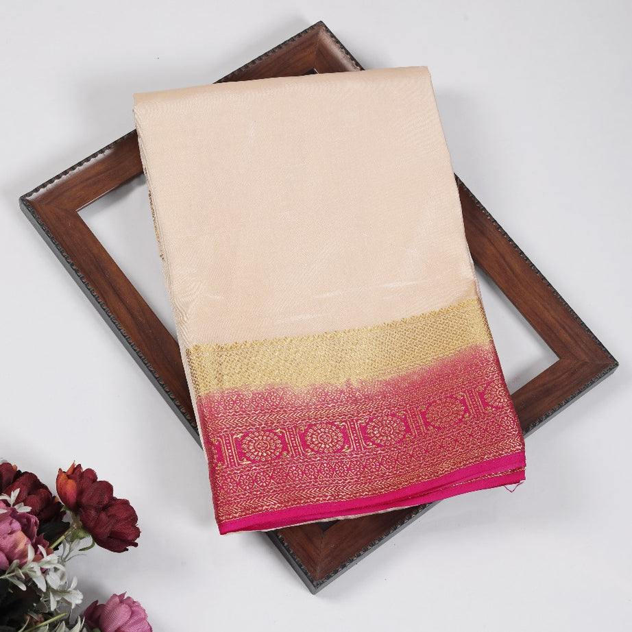 Pure Mysore Silk Sarees: Where Tradition Meets Luxury in off White