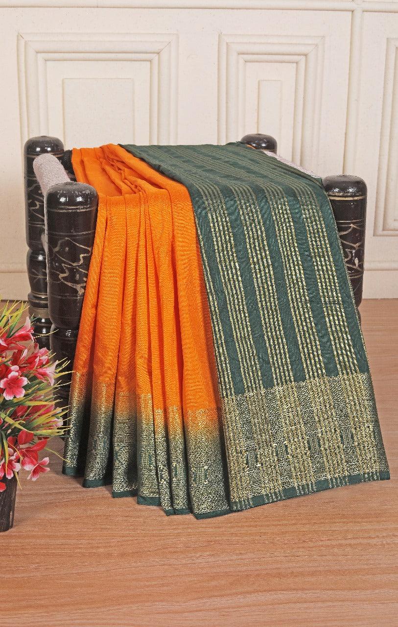 Pure Mysore Silk Sarees: A Timeless Blend of Tradition and Elegance in Orange