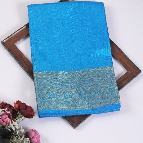 Pure Mysore Silk Sarees: Where Tradition Meets Luxury in Sky blue