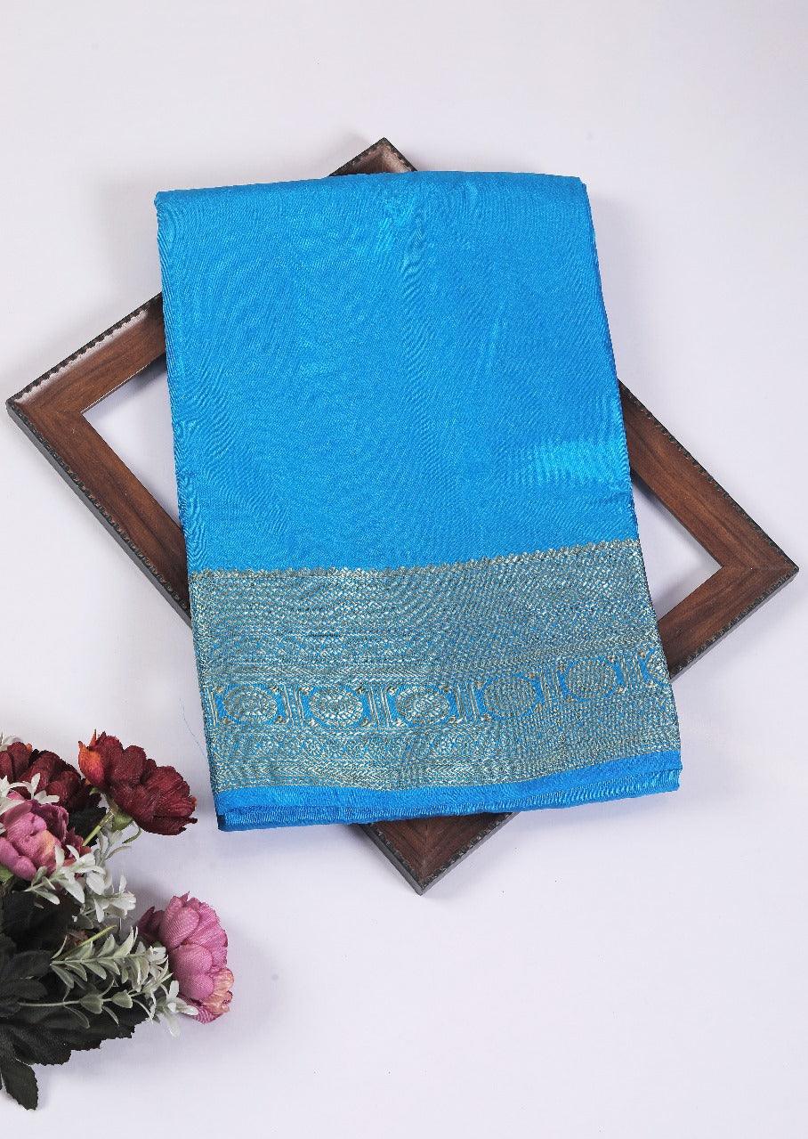 Pure Mysore Silk Sarees: Serenity and Elegance in Sky Blue