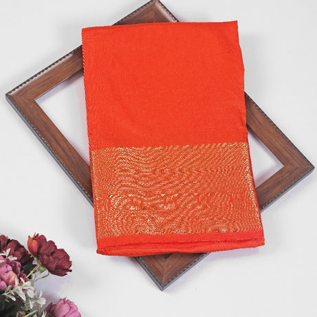 Pure Mysore Silk Sarees: Where Tradition Meets Luxury in Orange