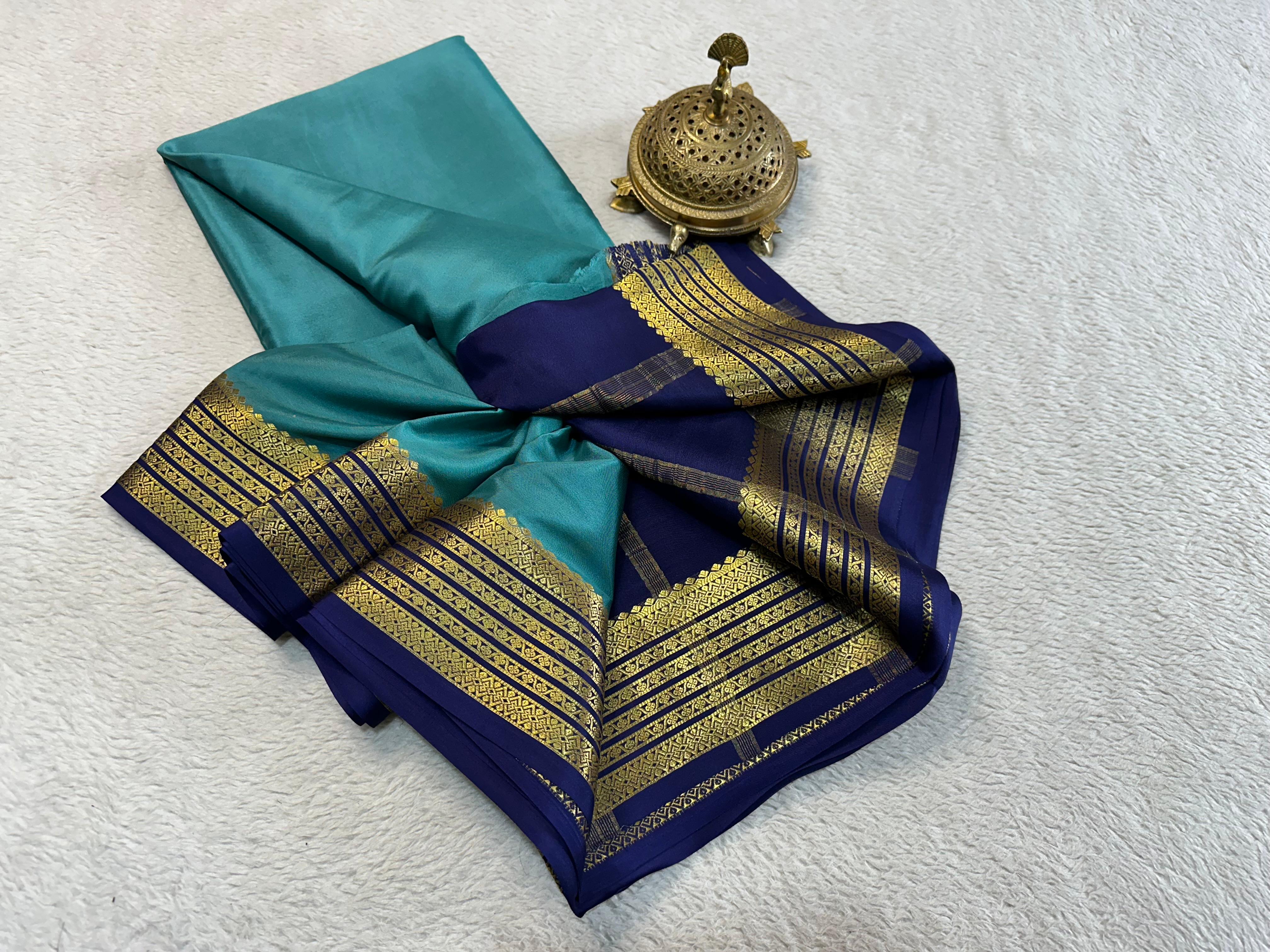 Mysore Printed Floral Silk Sarees for Grand Occasions