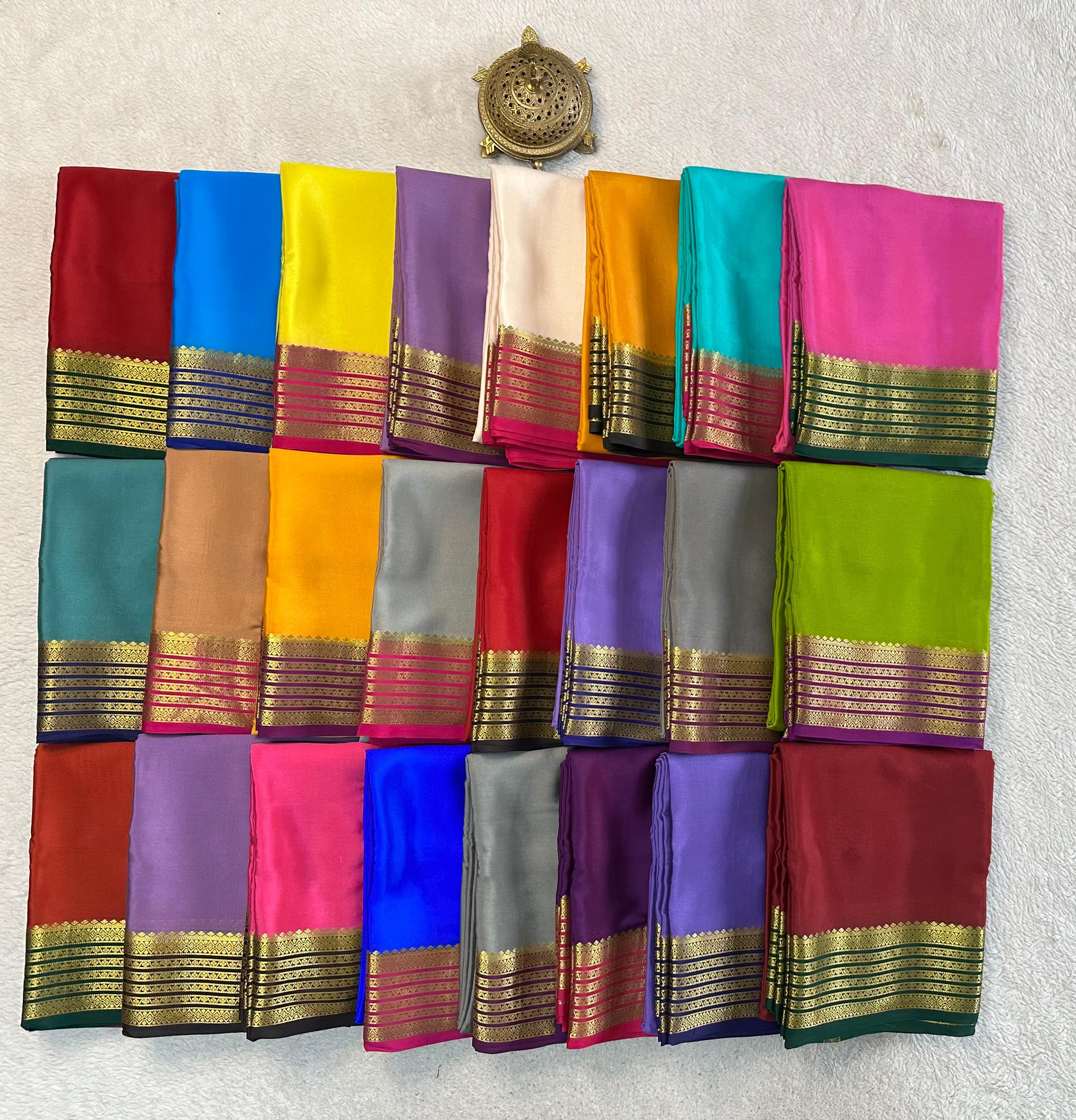 Mysore Printed Floral Silk Sarees for Grand Occasions