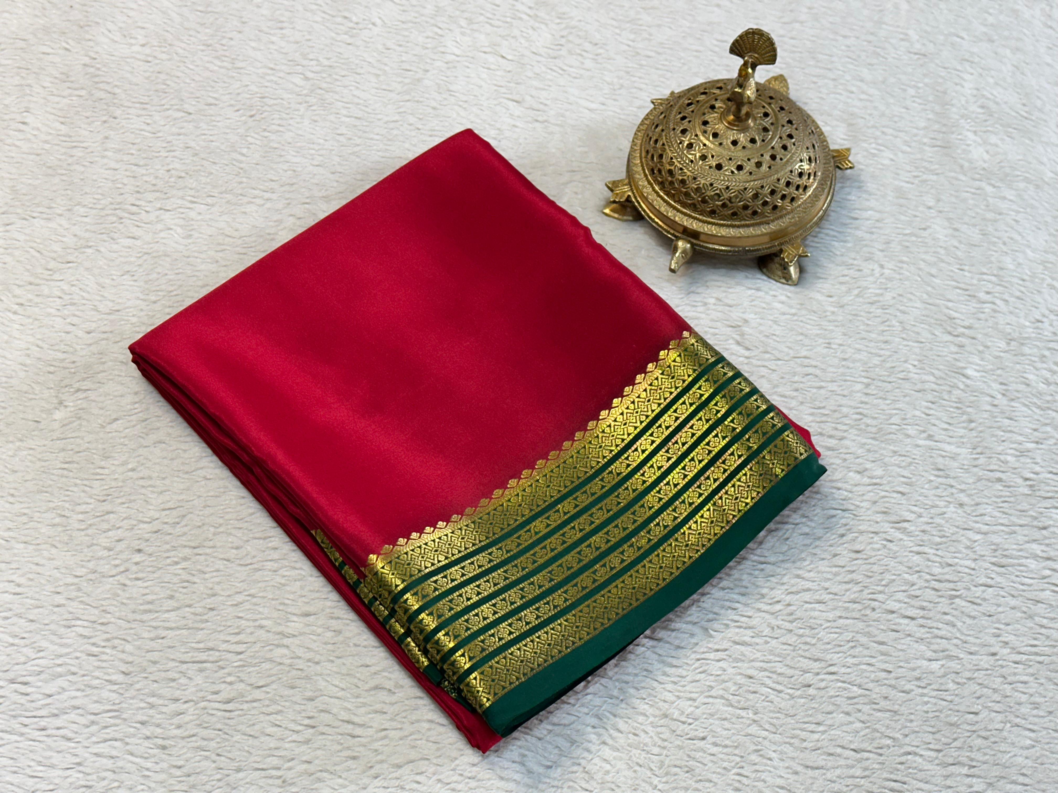 Mysore Printed Floral Silk Sarees for Grand Occasions
