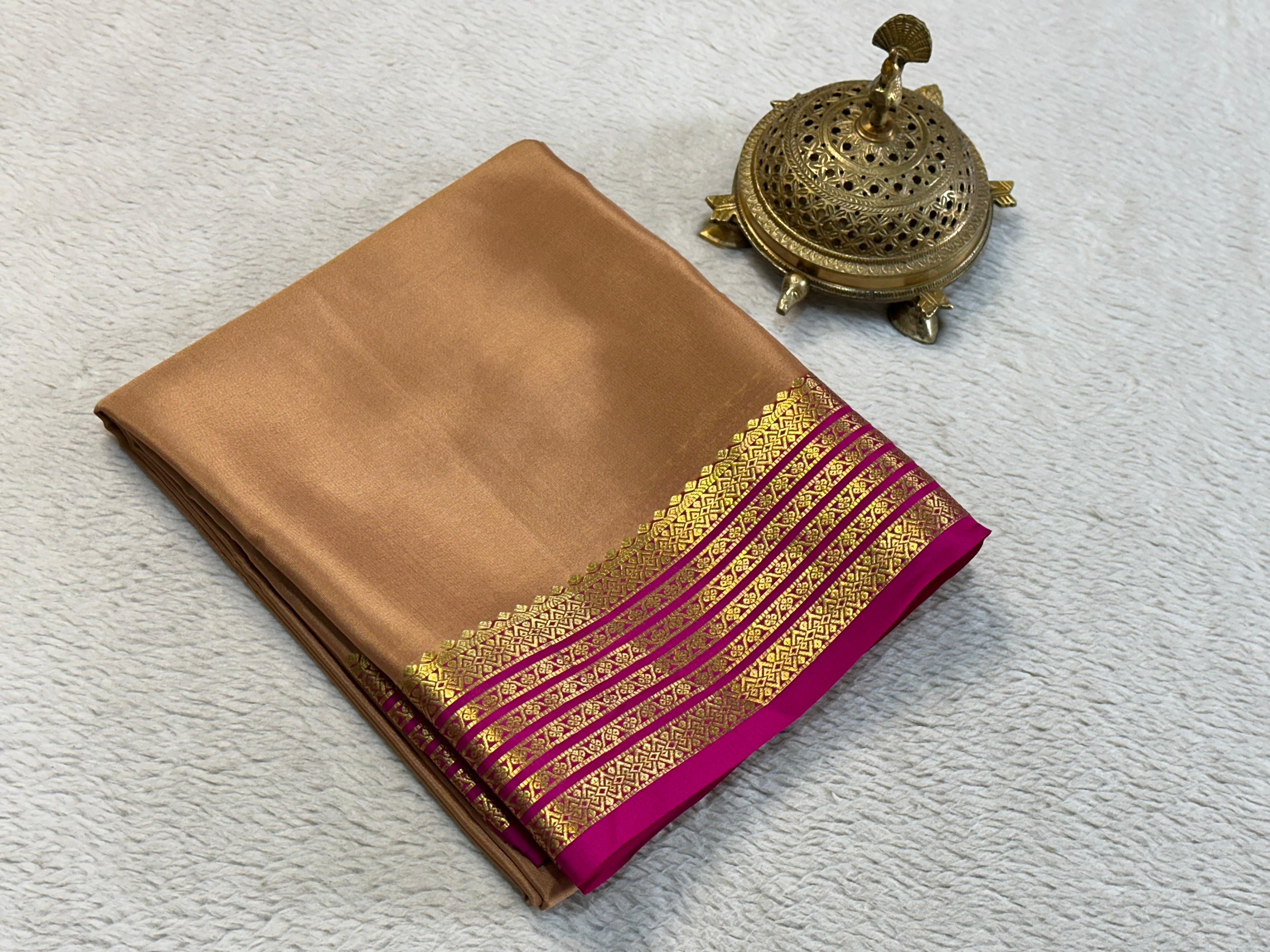 Mysore Printed Floral Silk Sarees for Grand Occasions