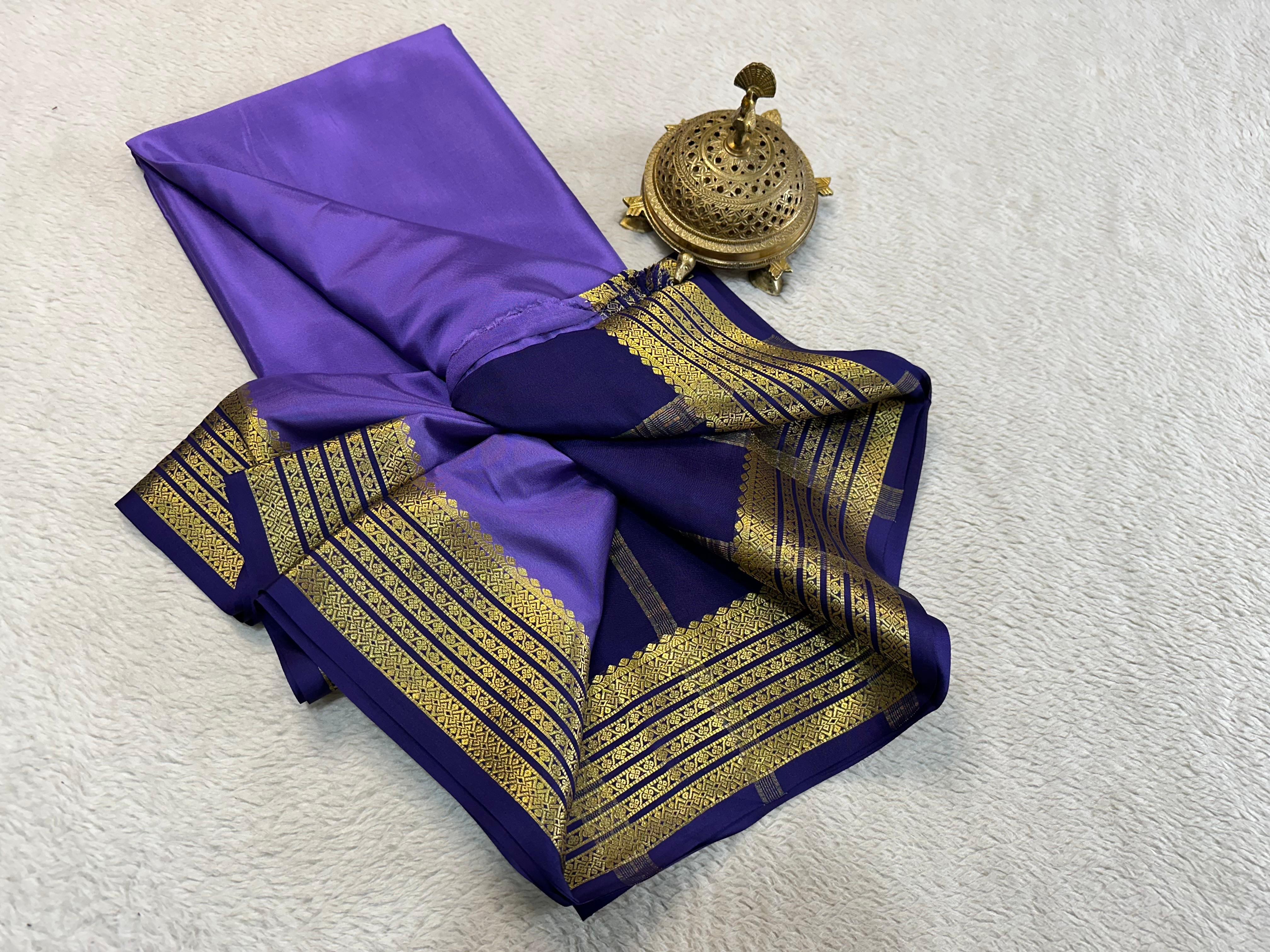 Mysore Printed Floral Silk Sarees for Grand Occasions