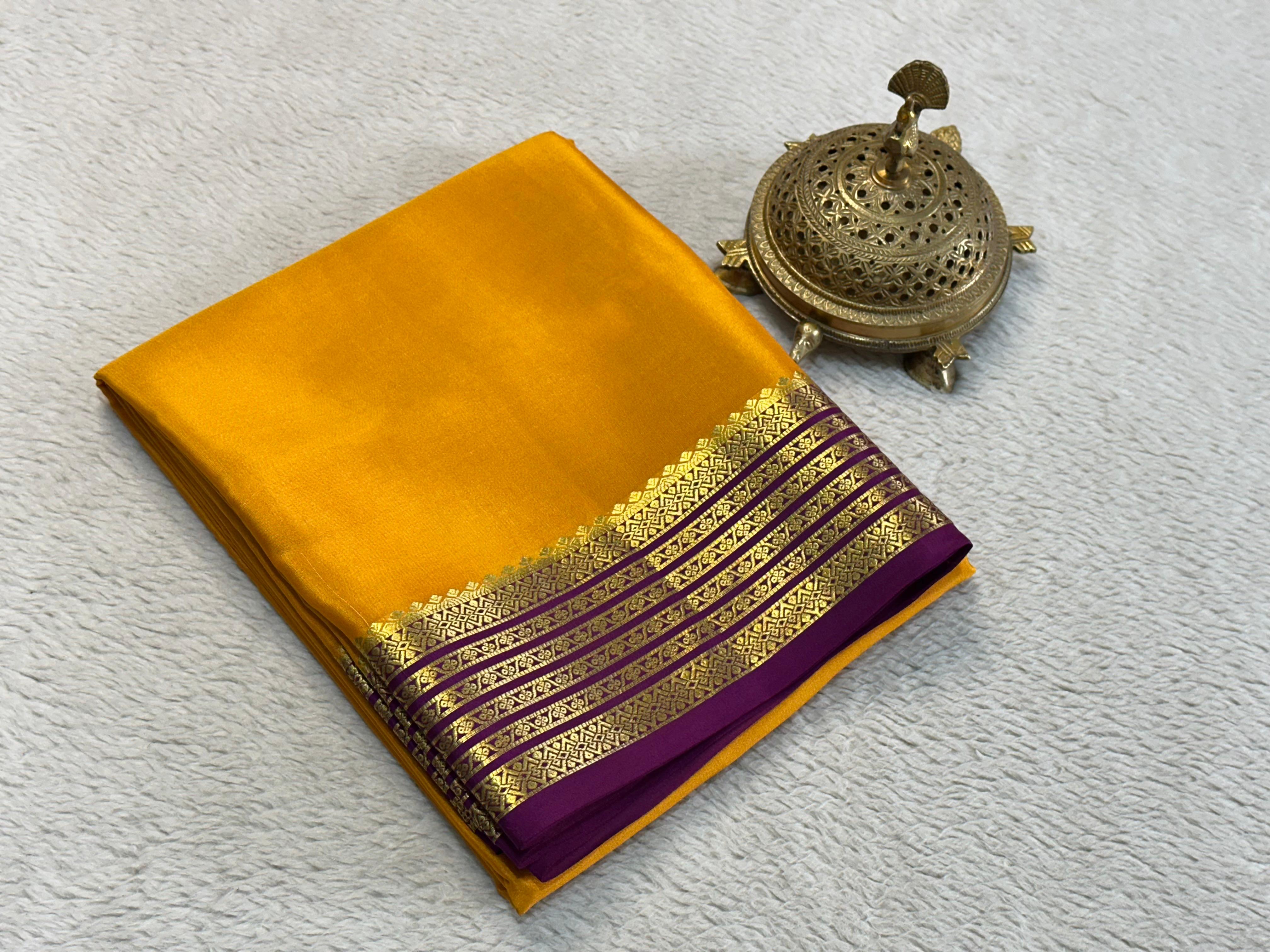 Mysore Printed Floral Silk Sarees for Grand Occasions