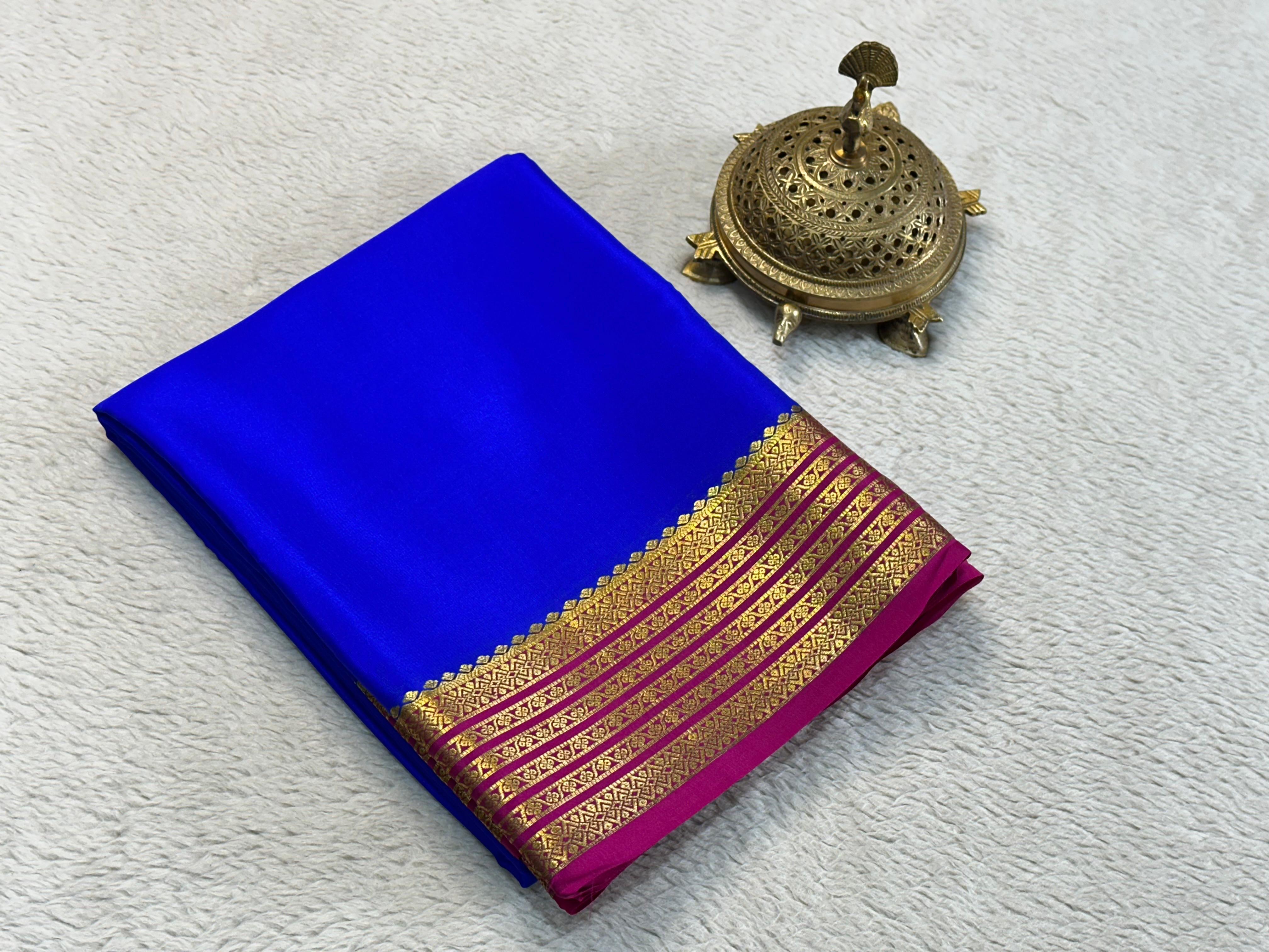 Mysore Printed Floral Silk Sarees for Grand Occasions