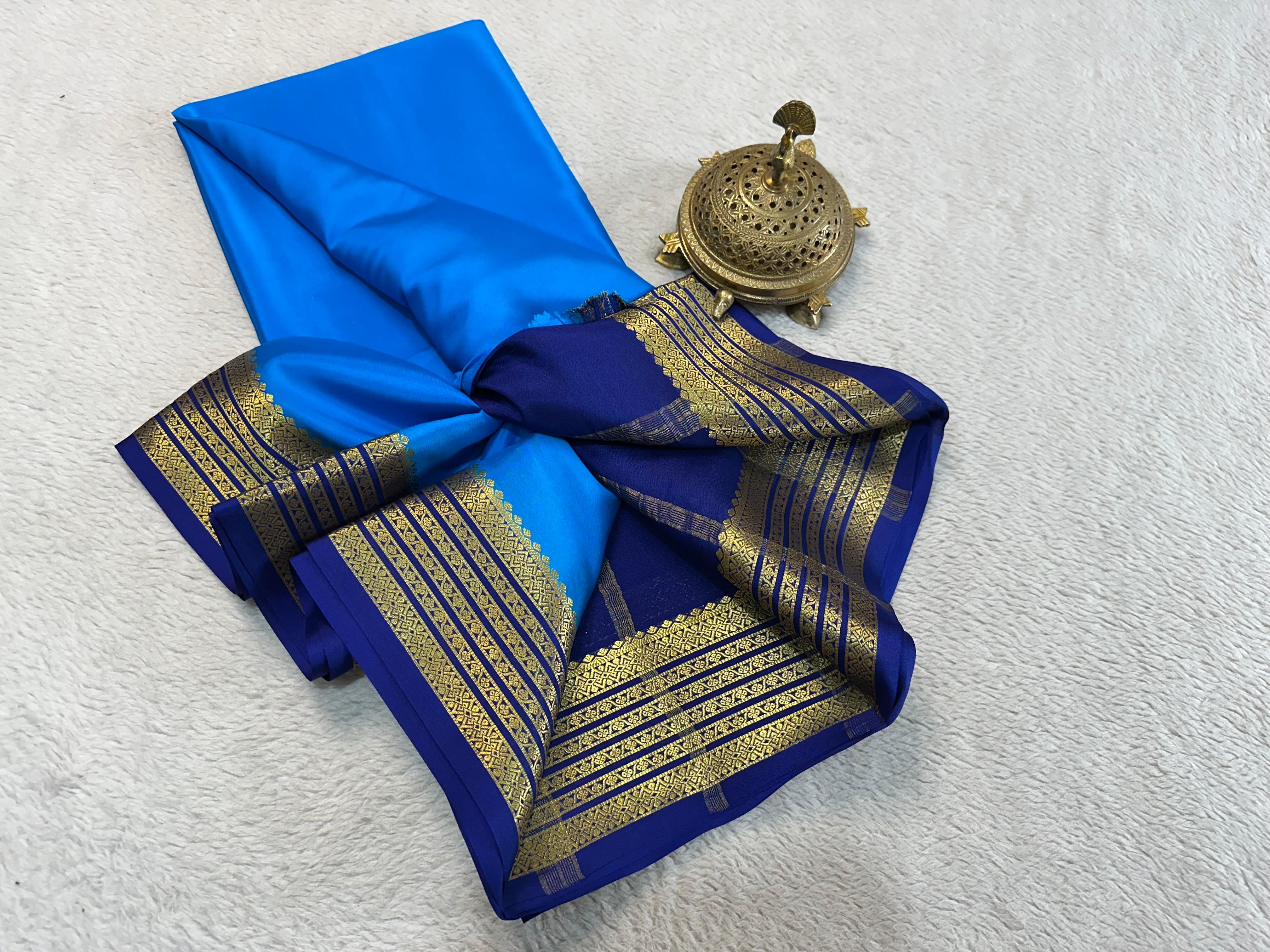 Mysore Printed Floral Silk Sarees for Grand Occasions